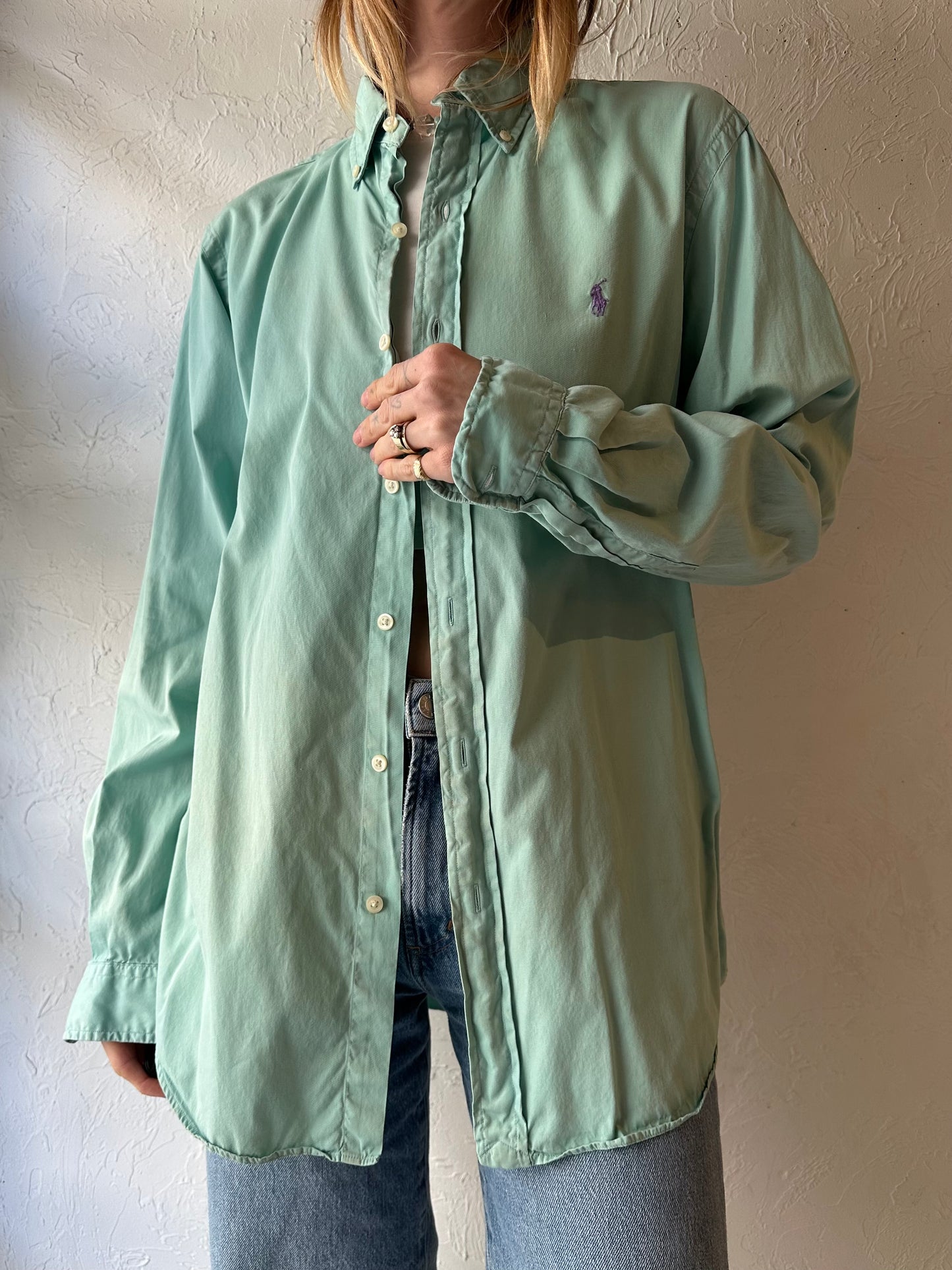 Y2K ‘Ralph Lauren’ Green Button Up Shirt / Medium