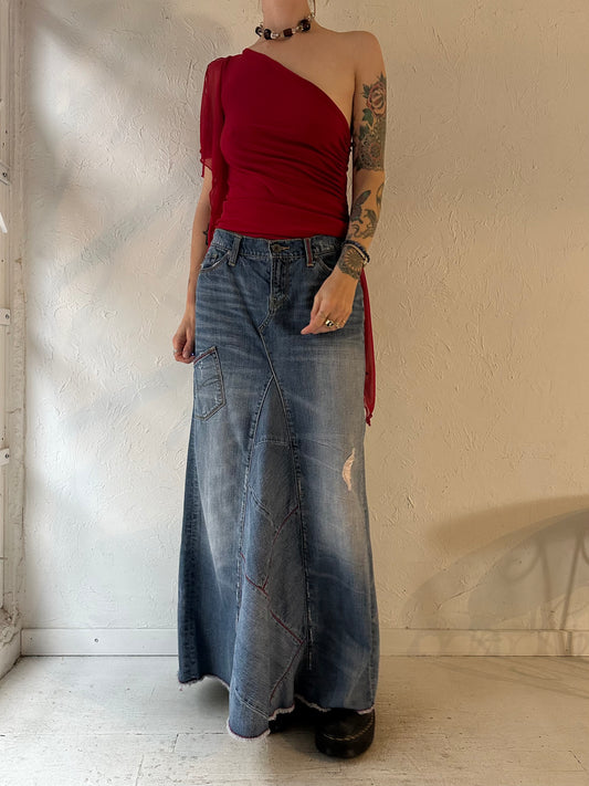 Y2K ‘Lucky Brand’ Denim Maxi Skirt / Large