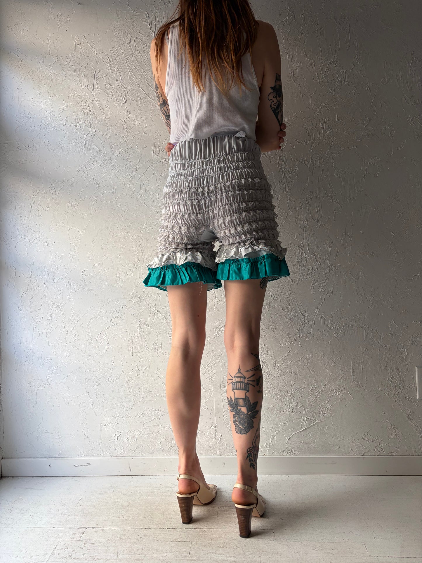 70s 'Fantasia' Lacey Ruffle Bloomers / Small - Medium