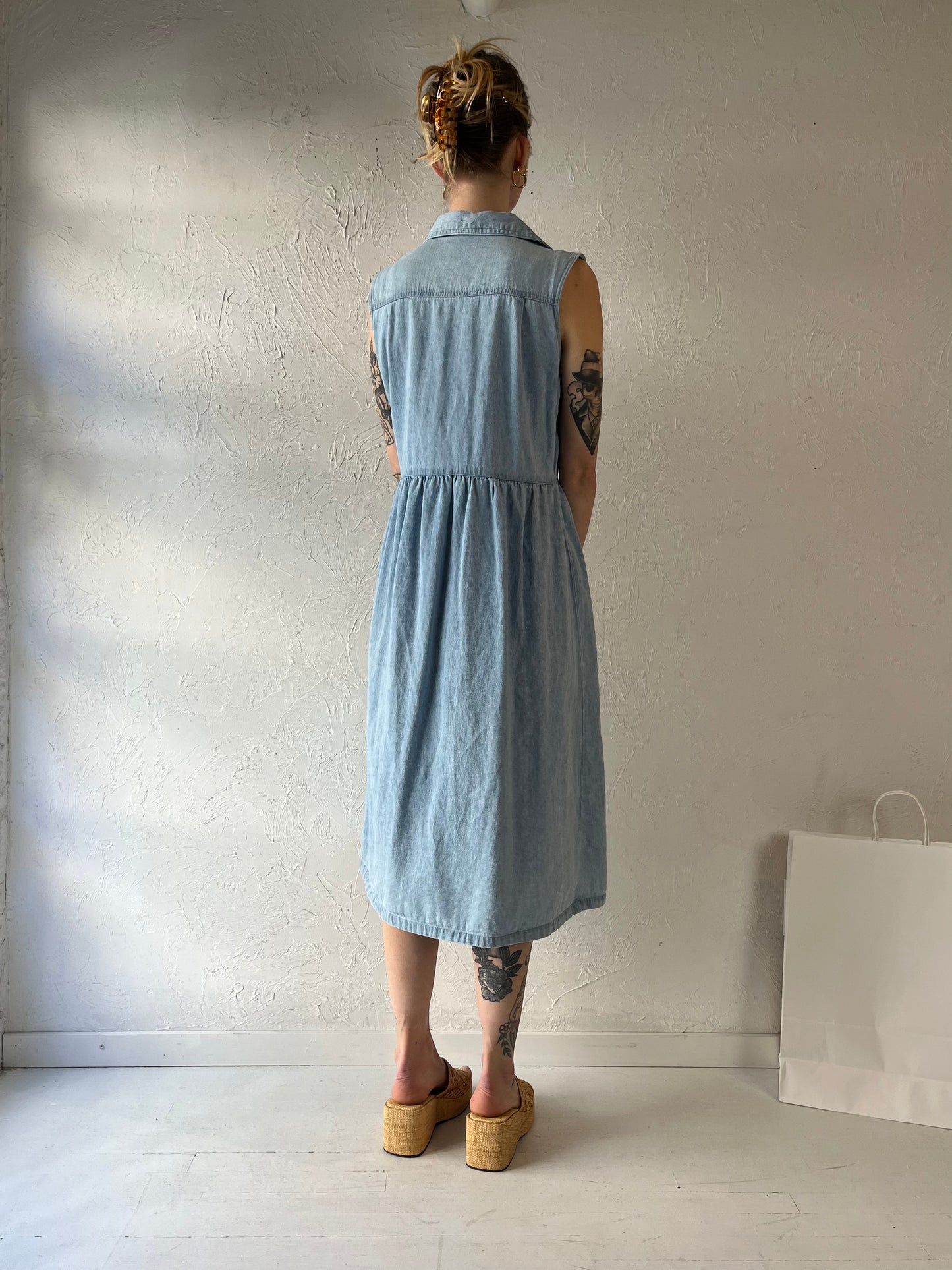 Y2k 'Tabi' Denim Midi Dress / Medium