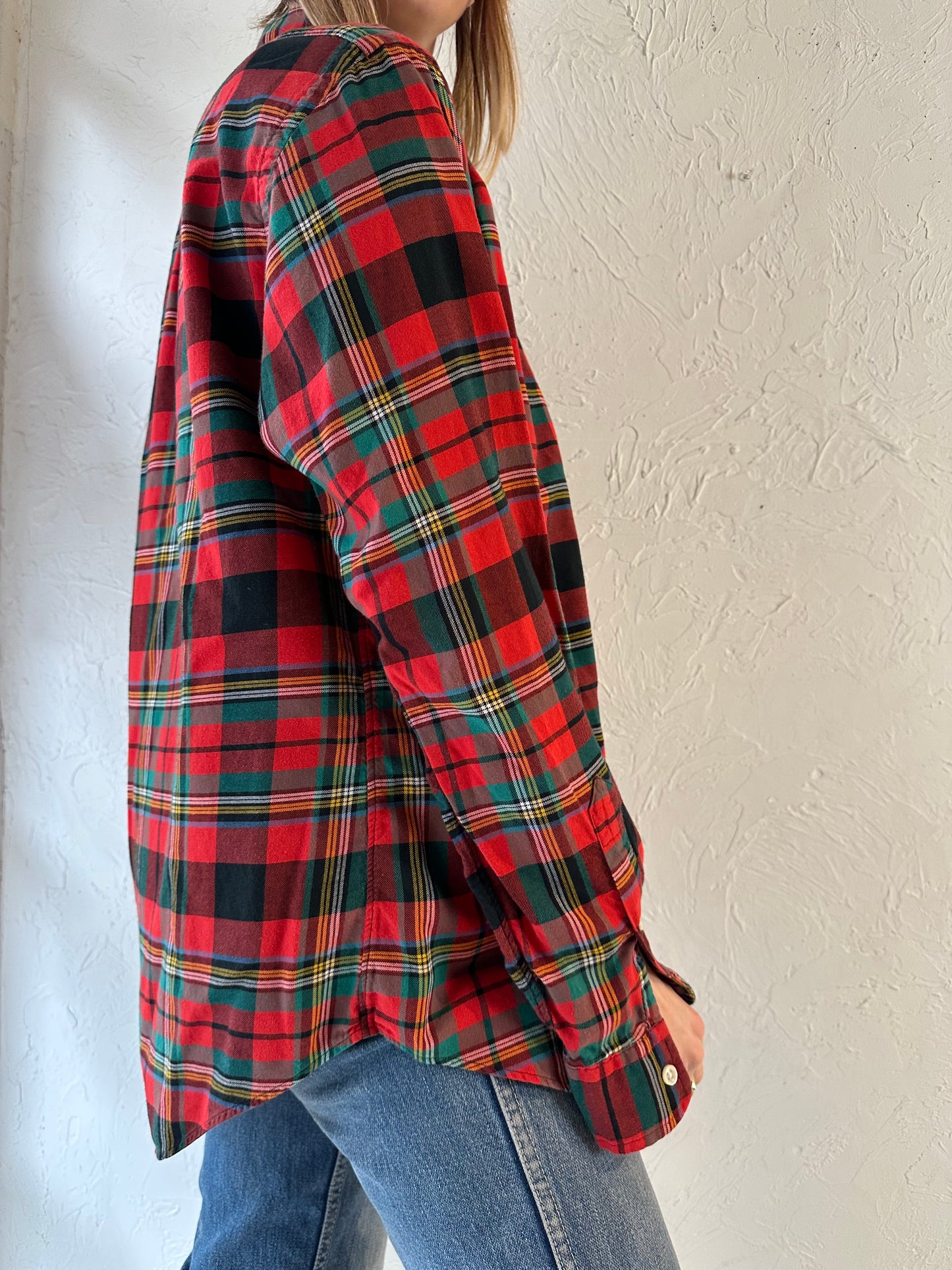 Y2k ‘Ralph Lauren’ Red Plaid Button Up Shirt / Medium