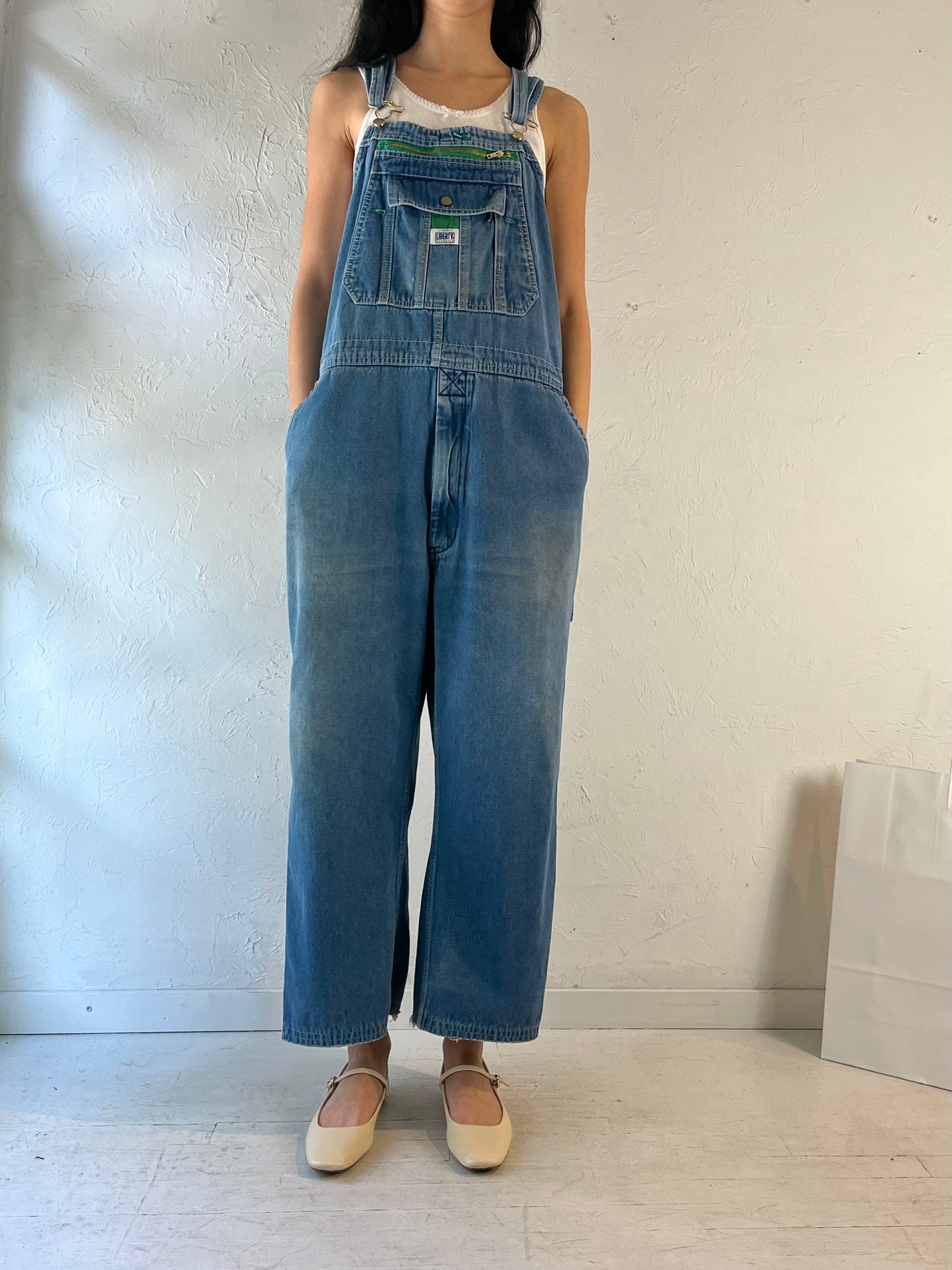 Y2K ‘Ikeda’ Thrashed Denim Overalls / Large