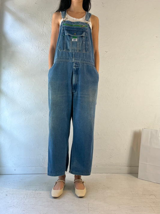 Y2K ‘Ikeda’ Thrashed Denim Overalls / Large