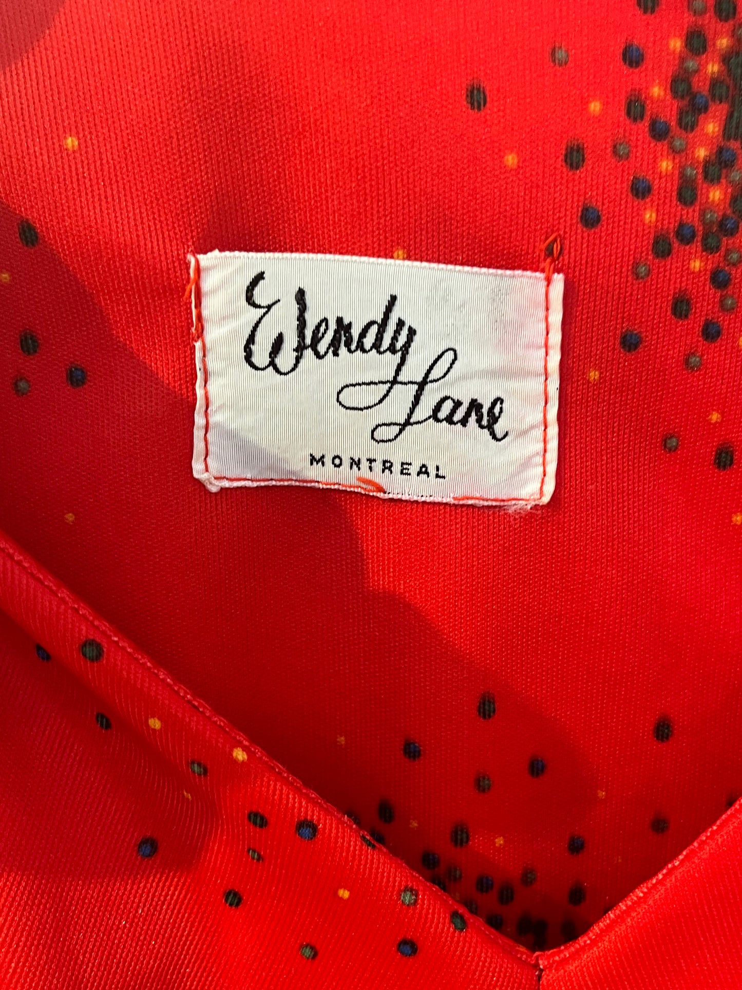 70s 'Wendy Lane' Red Foral Retro Maxi Dress / Medium
