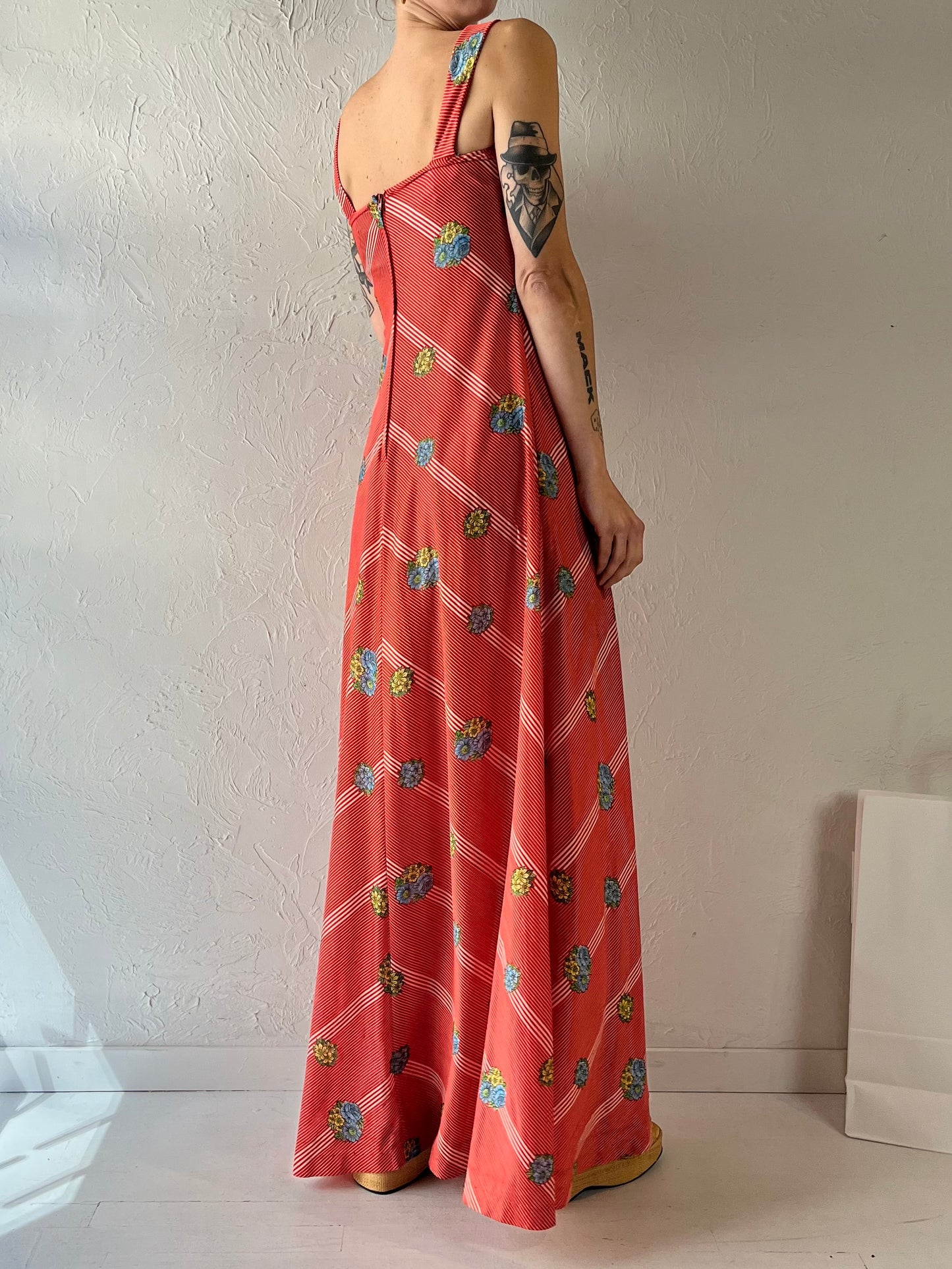 70s Handmade Maxi Dress / Small