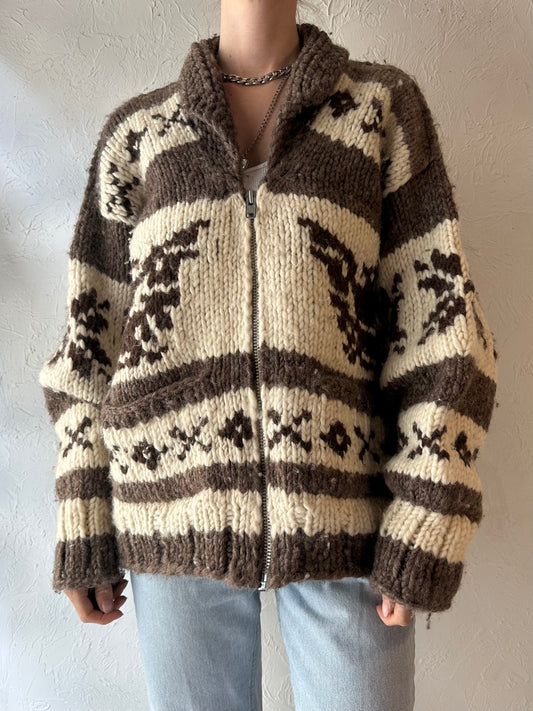 Vintage 'Hills' Wool Knit Eagle Sweater / Large