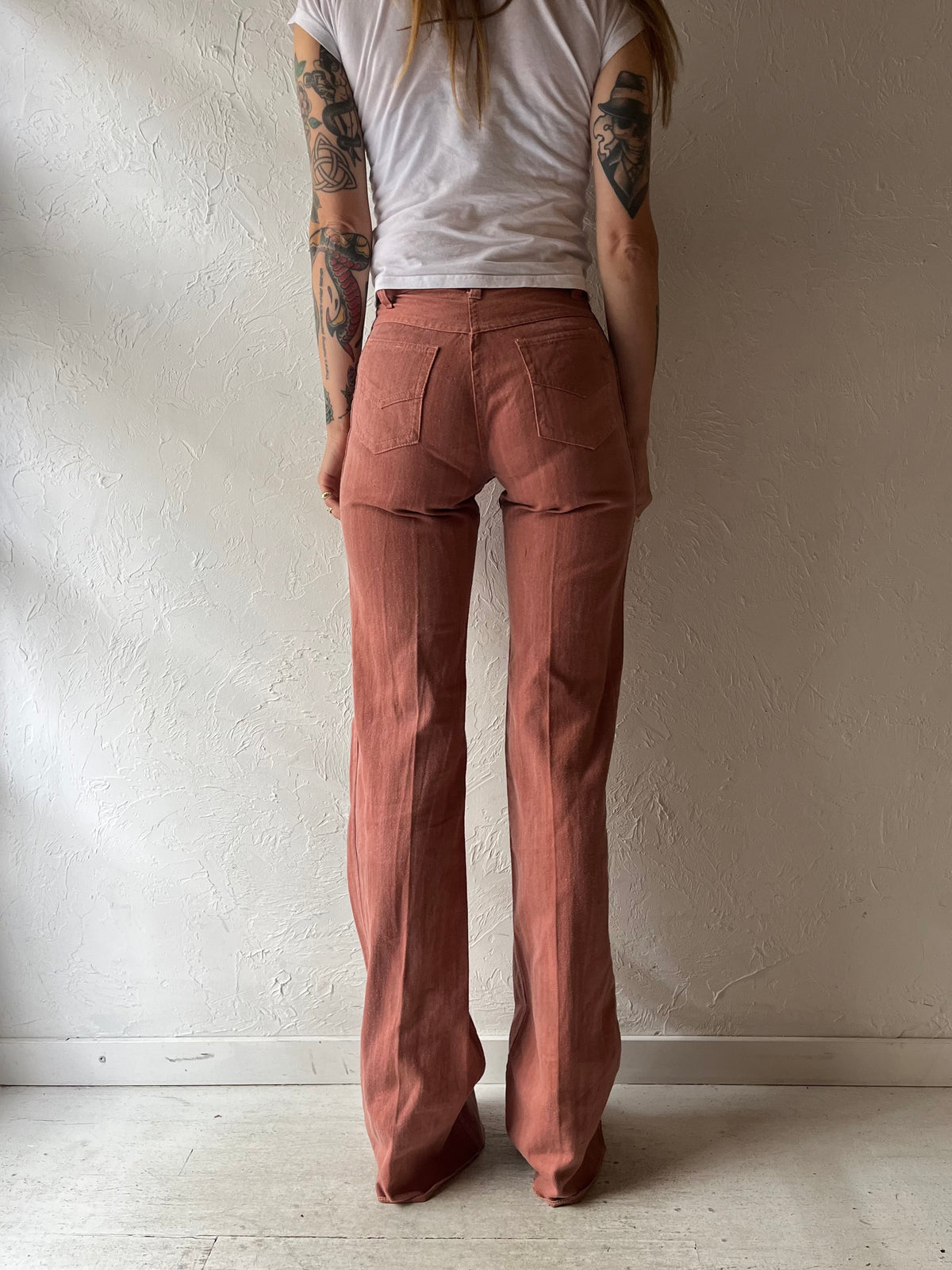 70s 'Arpeja' High Waisted Bell Bottom Jeans / XS