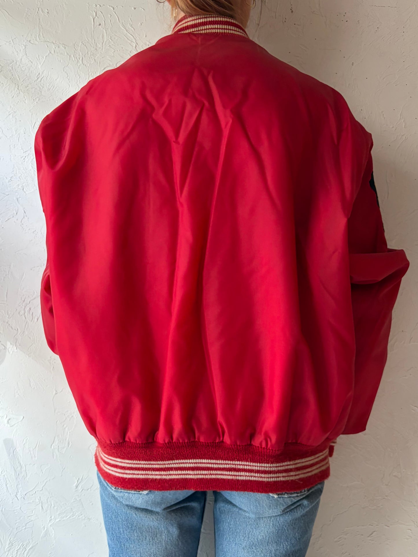 Vintage 'Portland Winterhawks' Bomber Jacket / Large