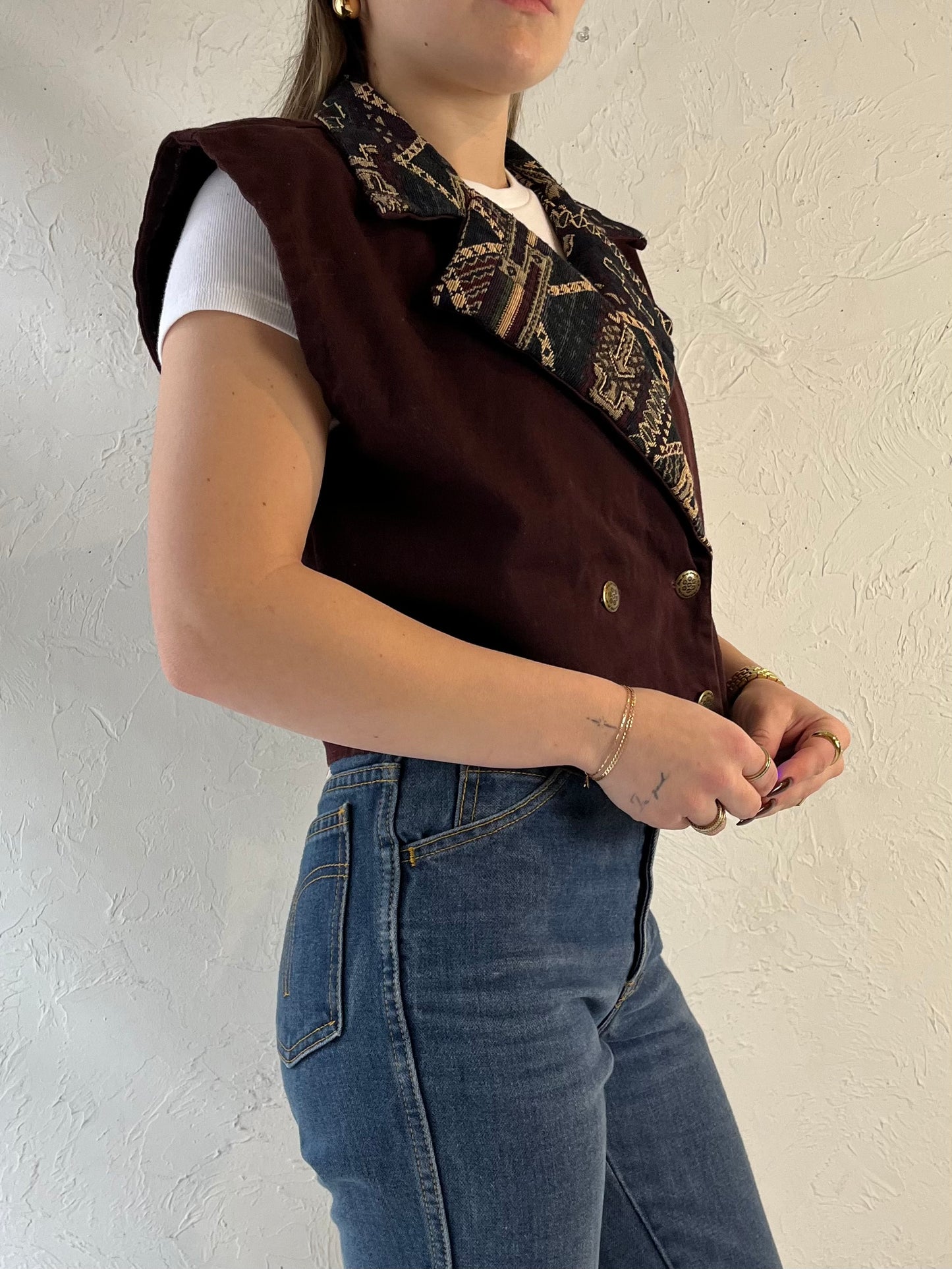 90s ‘Banjo’ Brown Vest / Medium