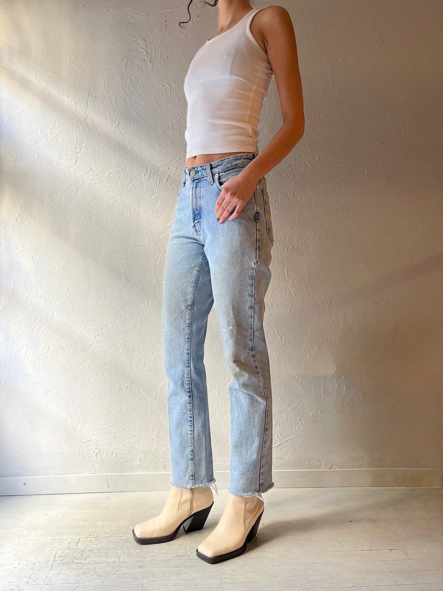 90s 'Tommy Jeans' Light Denim High Waisted Jeans / Small
