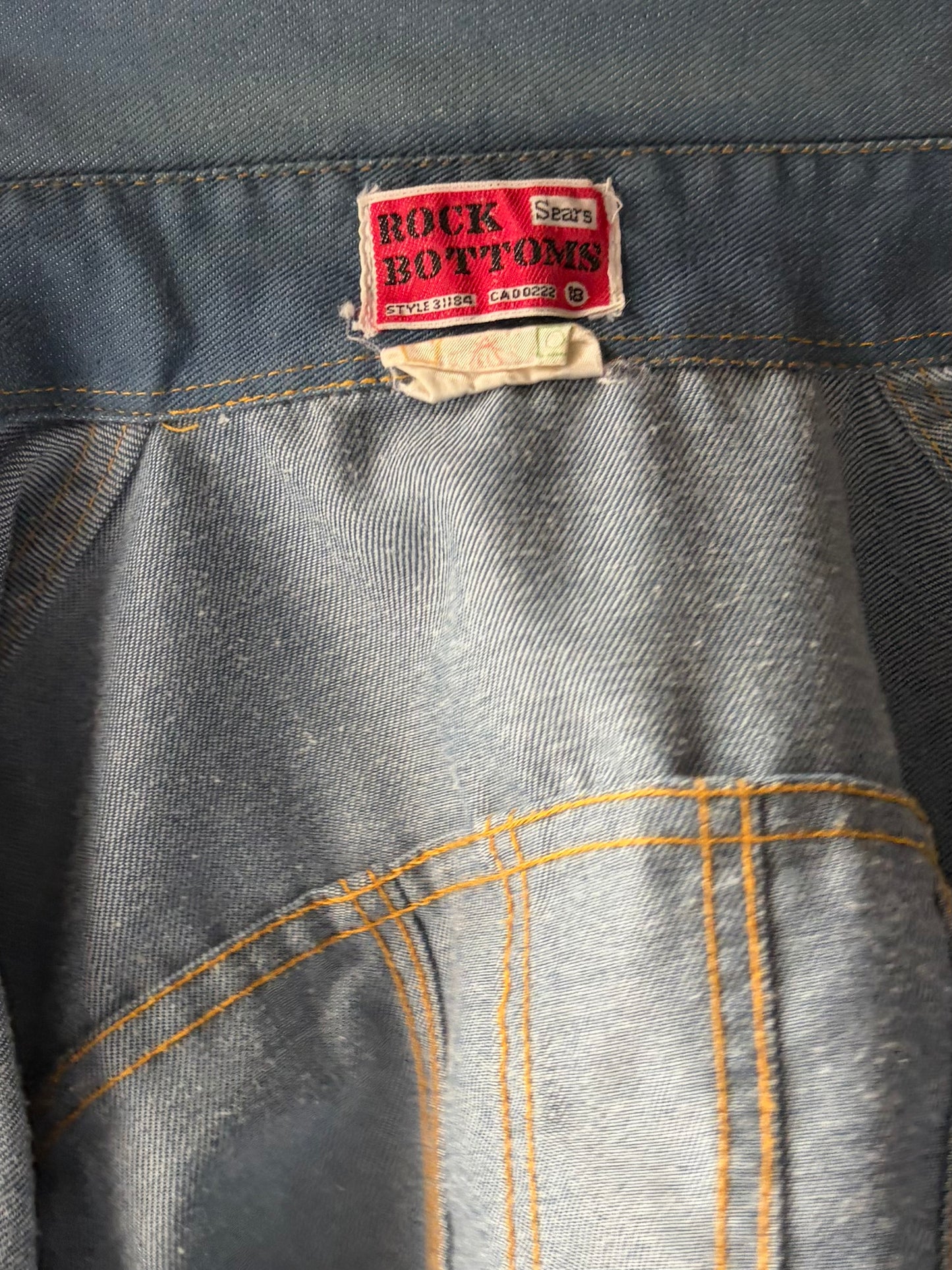 80s 'Sears' Blue Denim Western Cowboy Jean Jacket / Small