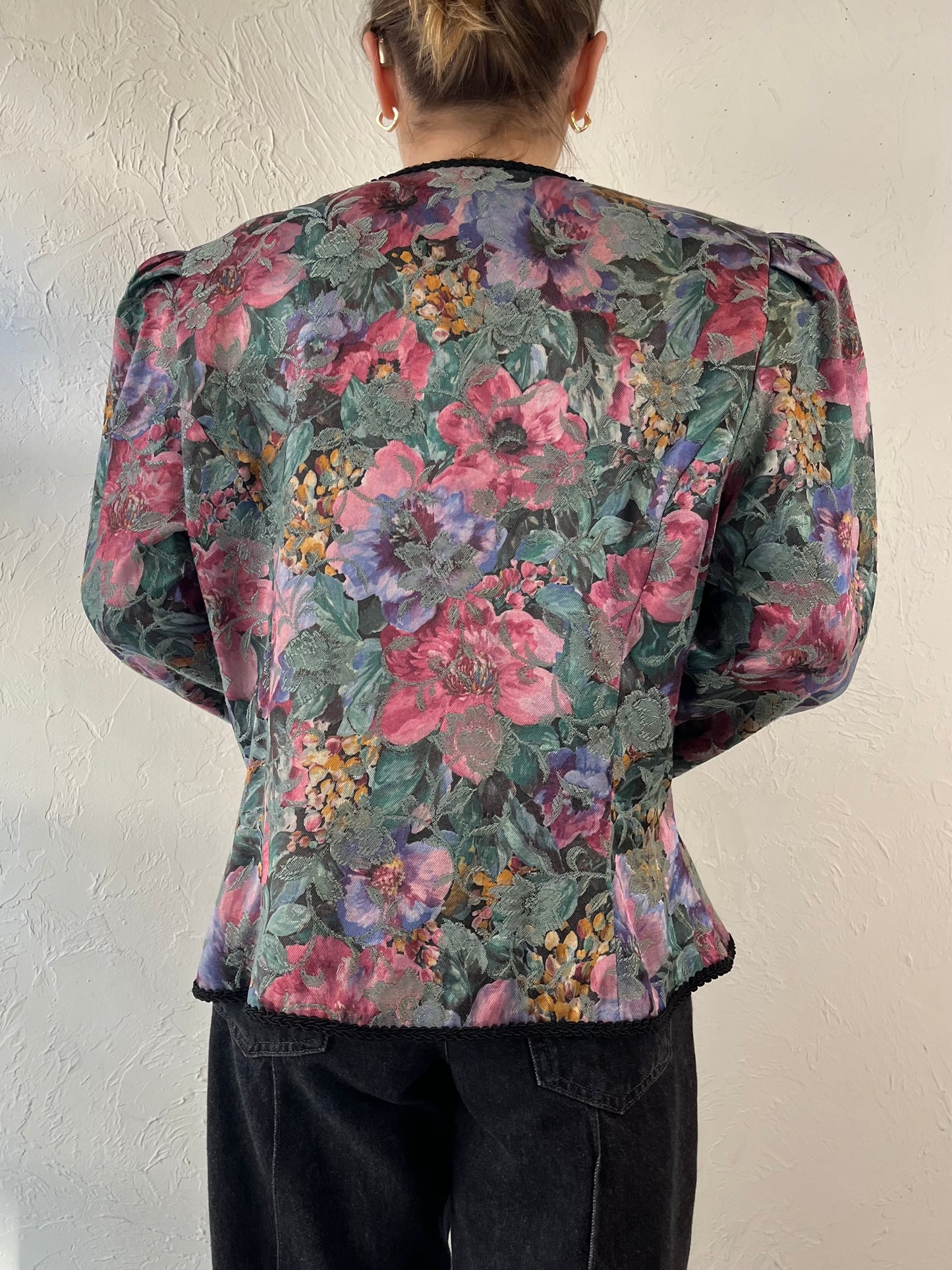 80s ‘Nu Mode’ Floral Jacket / Medium