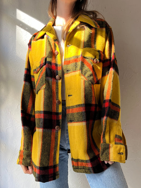70s ‘Timberline’ Yellow Wool Shirt / Medium