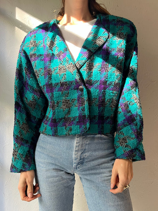 80s 'Mr Jax' Cropped Wool Jacket / Large