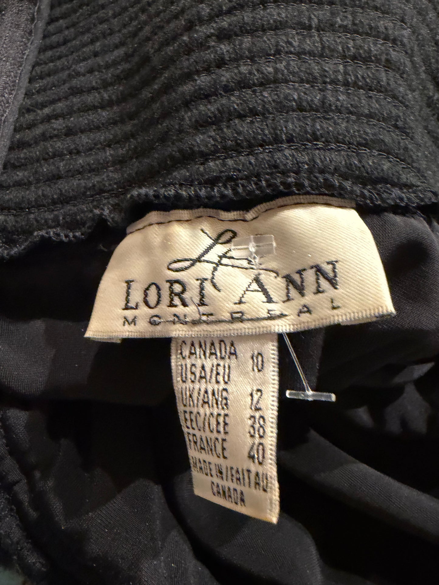 90s 'Lori Ann' Black Sequin Velvet Formal Dress / Small - Medium