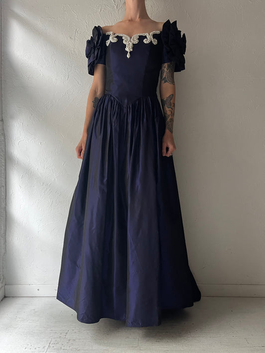 90s ‘Jessica McClintock’ Purple Formal Dress / Small
