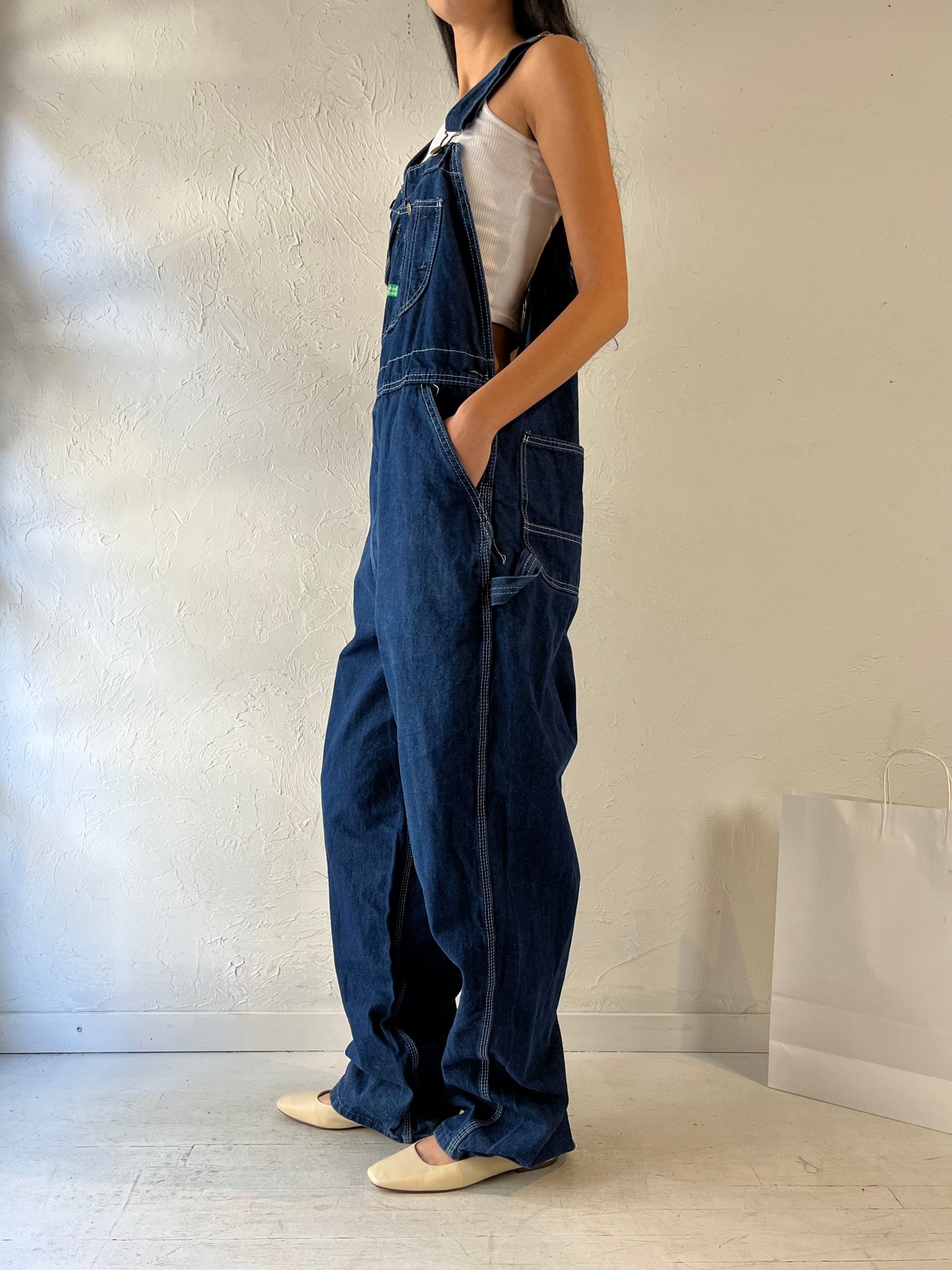 Y2k ‘Key’ Denim Overalls / Large