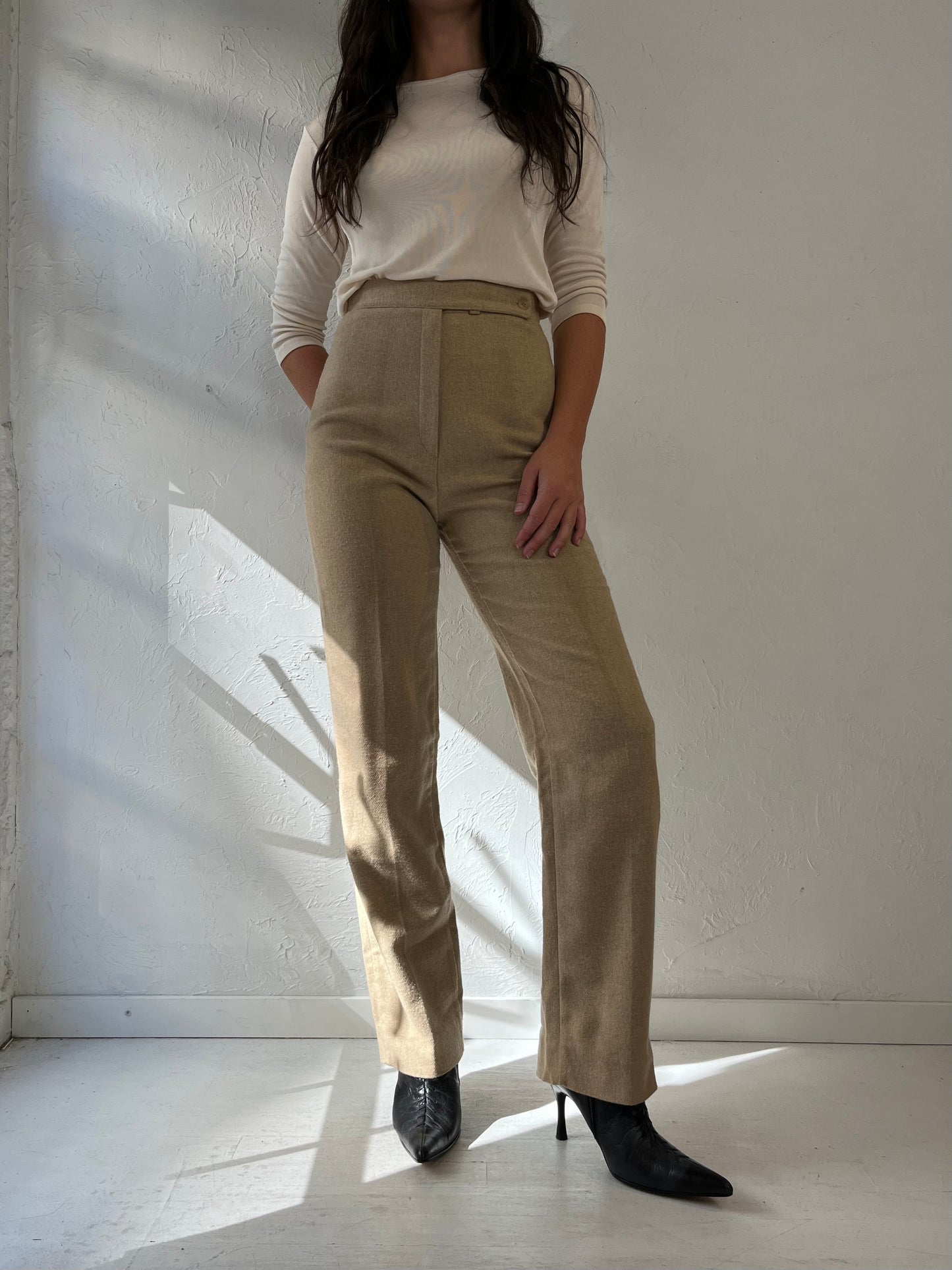 70s 'College Town' Tan Trousers / Small