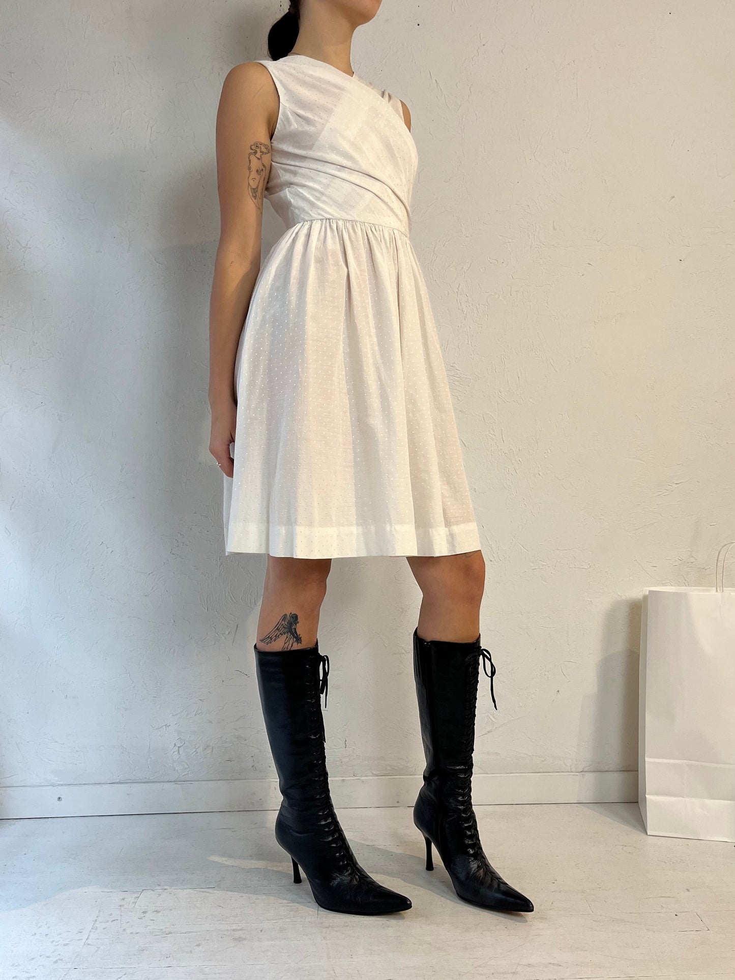 Vintage Handmade White Dress / Small