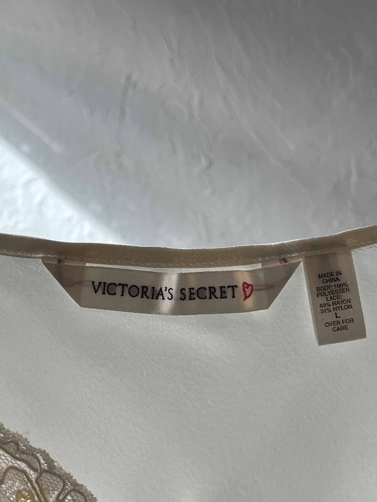 Y2k 'Victoria’s Secret' White Lingerie Romper / Large