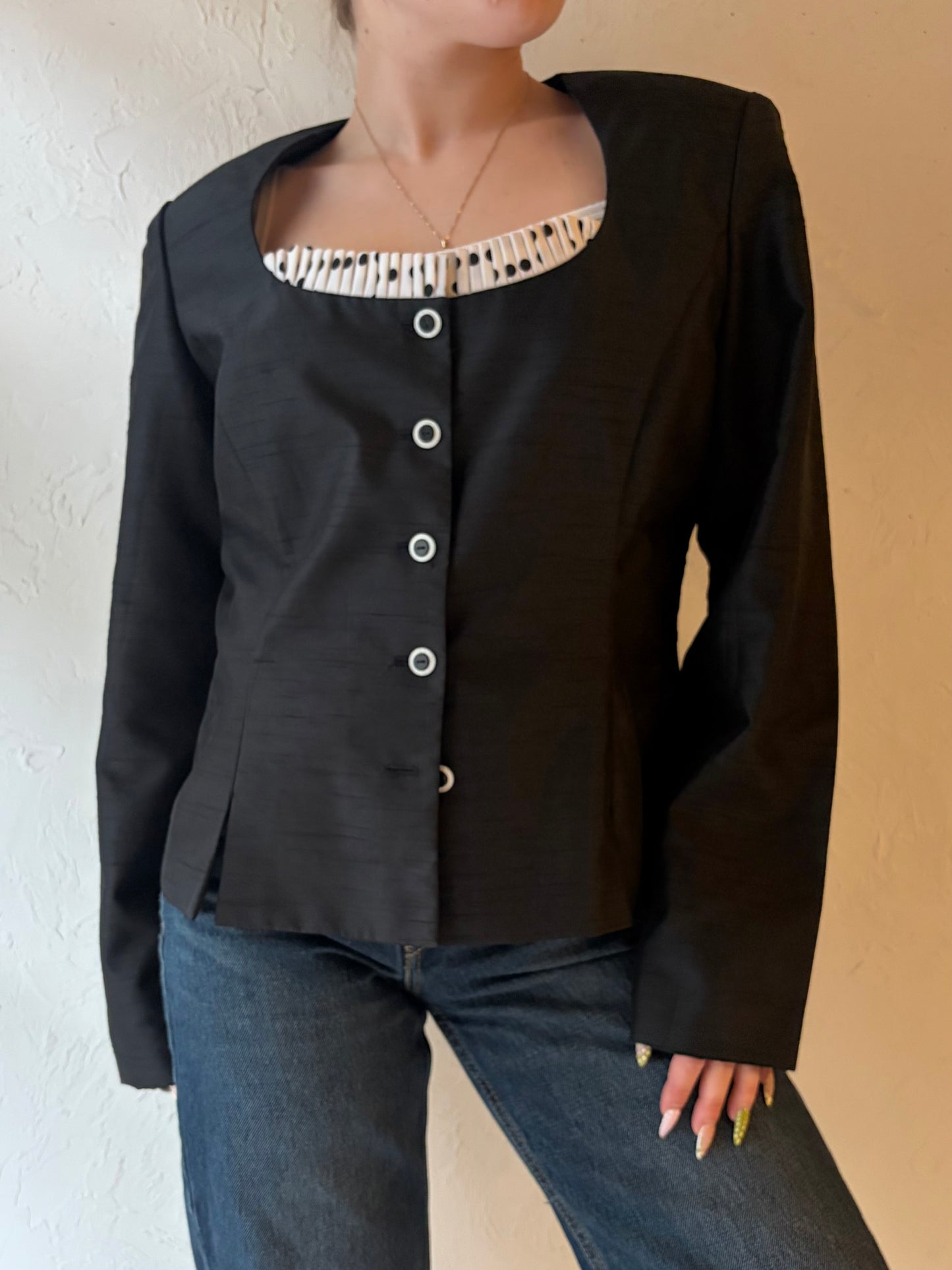 90s 'Danny & Nicole' Black Jacket / Medium