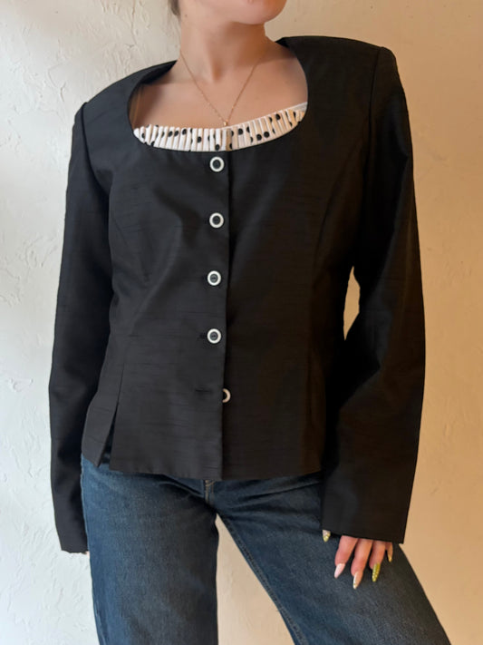 90s 'Danny & Nicole' Black Jacket / Medium