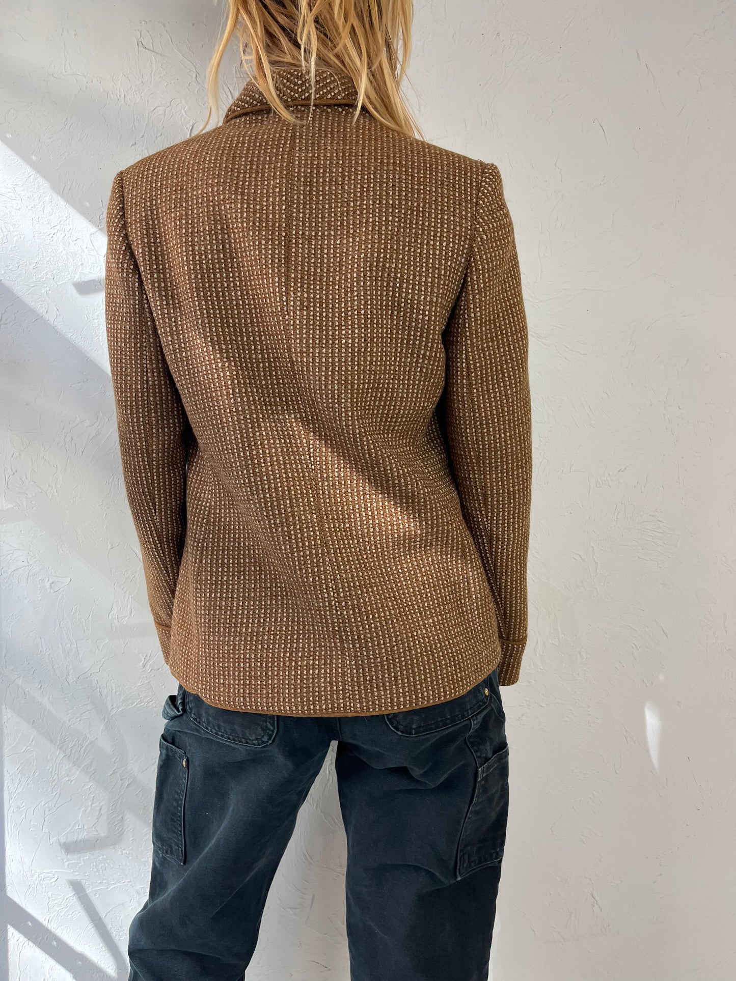 80s 'Michel Robichaud' Brown Blazer Jacket / Medium
