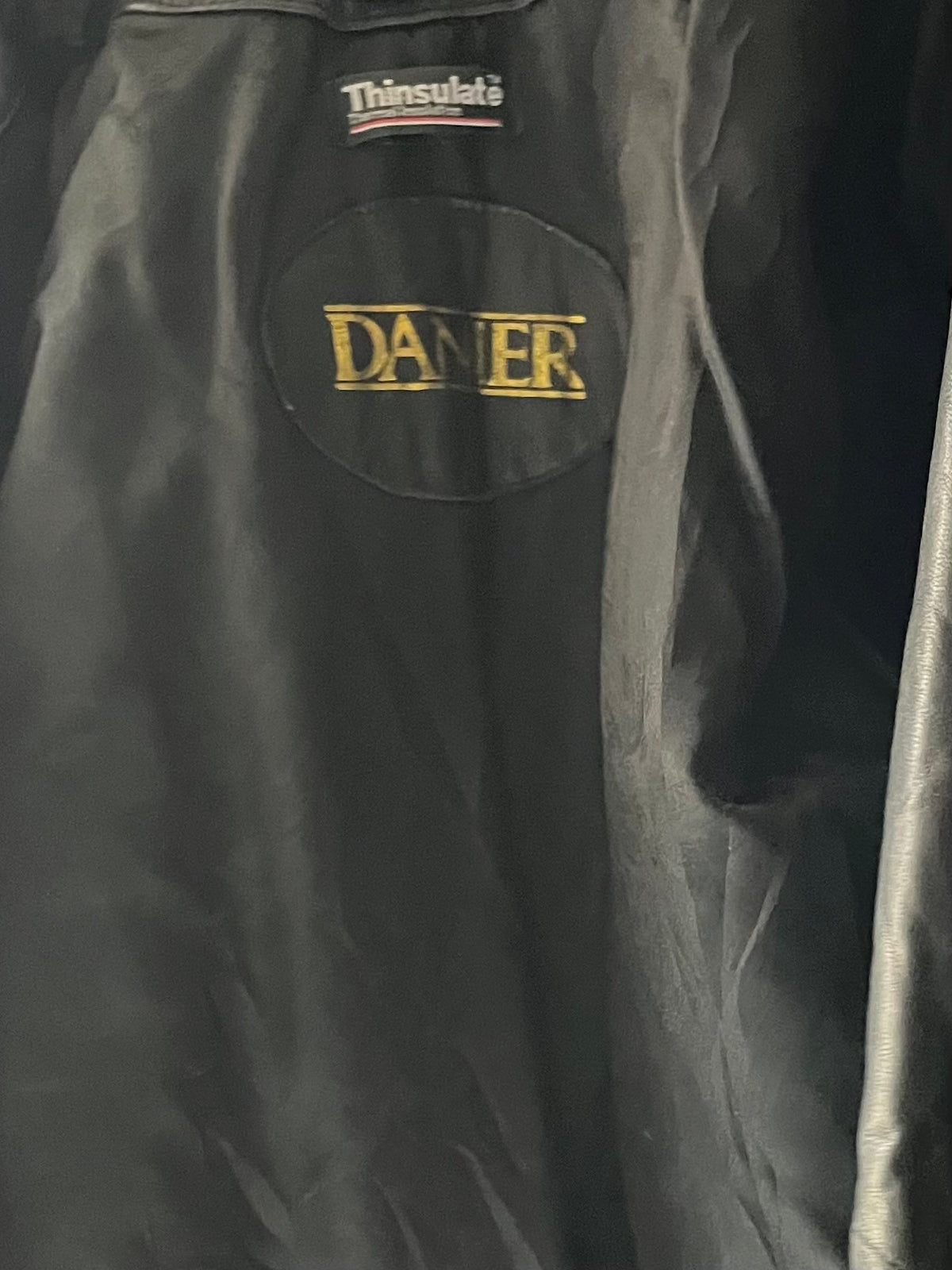 90s 'Danier' Drawstring Black Leather Jacket / XXS