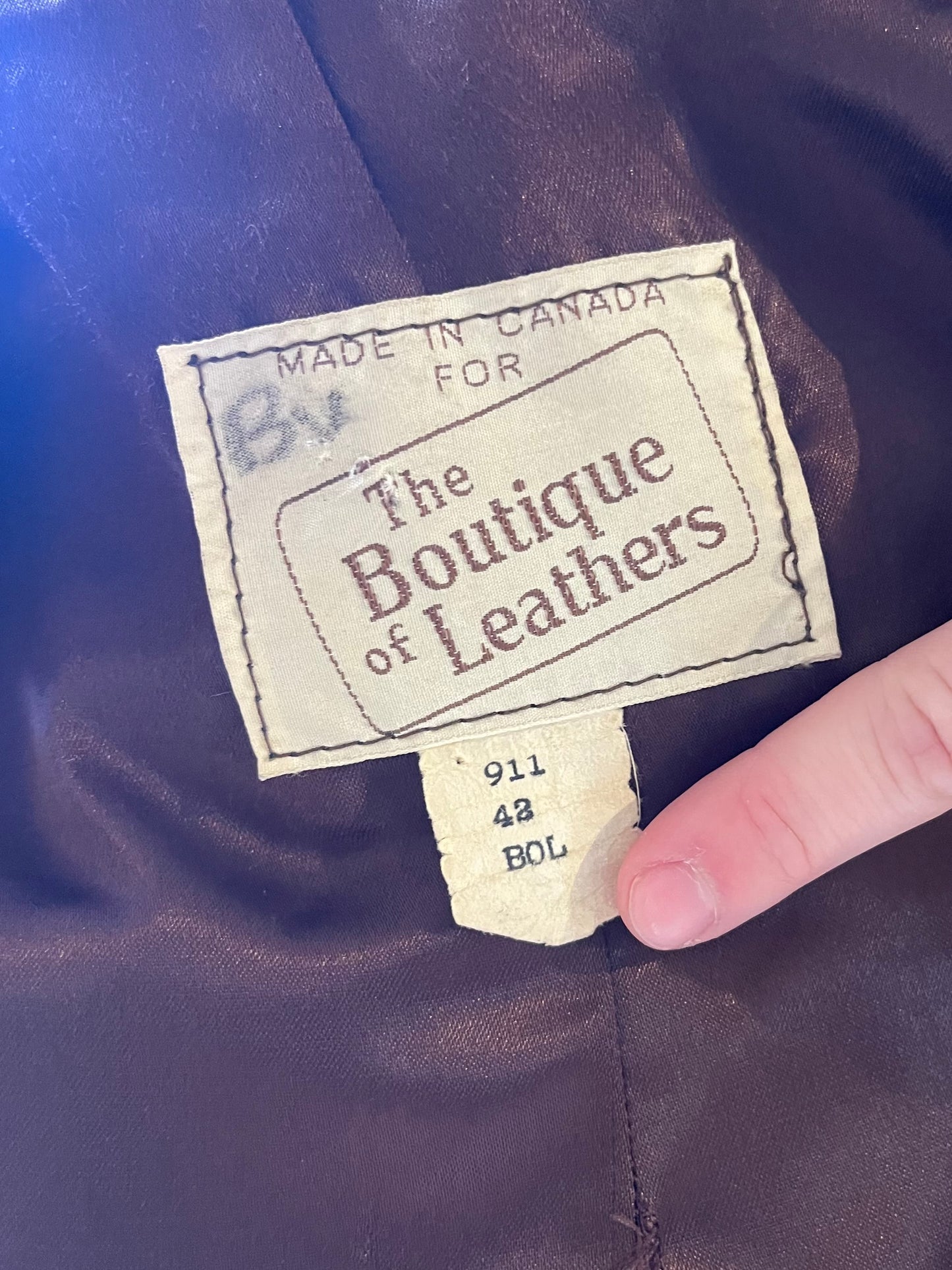 80s 'Boutique of Leathers' Brown Leather Jacket / Medium