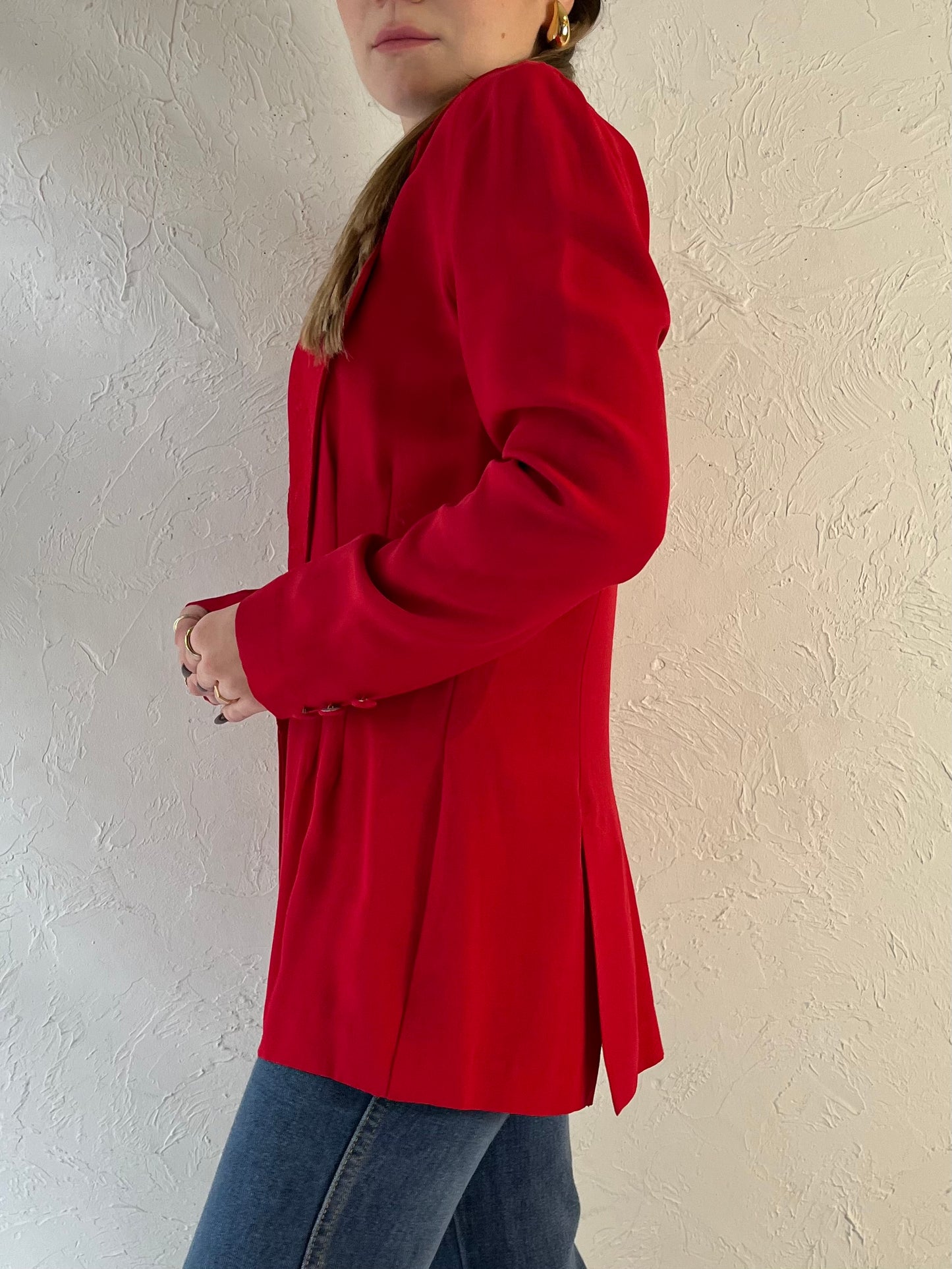 90s ‘Tap Dance’ Red Blazer Jacket / Small