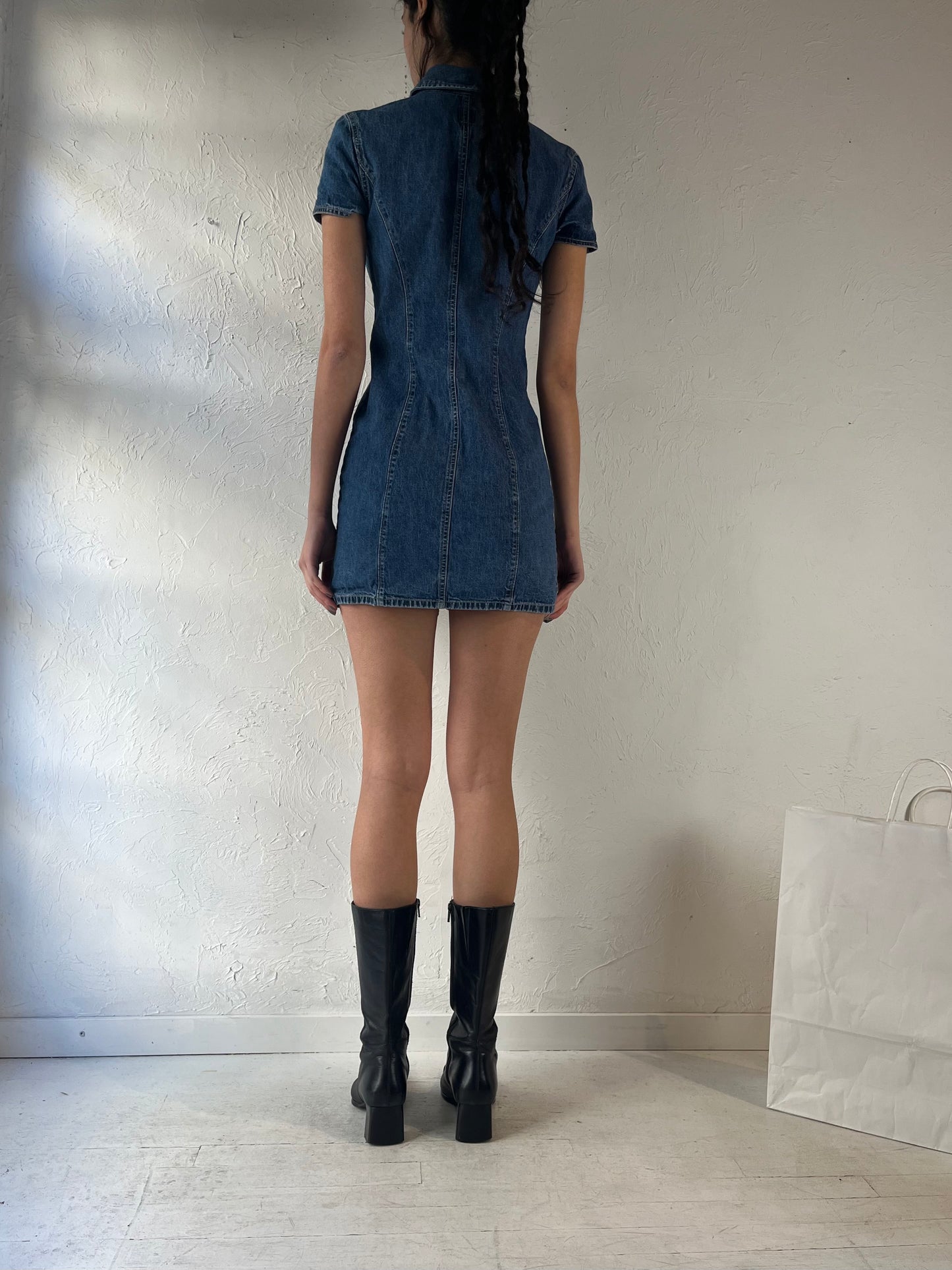 90s ‘Gap’ Denim Mini Dress / Small