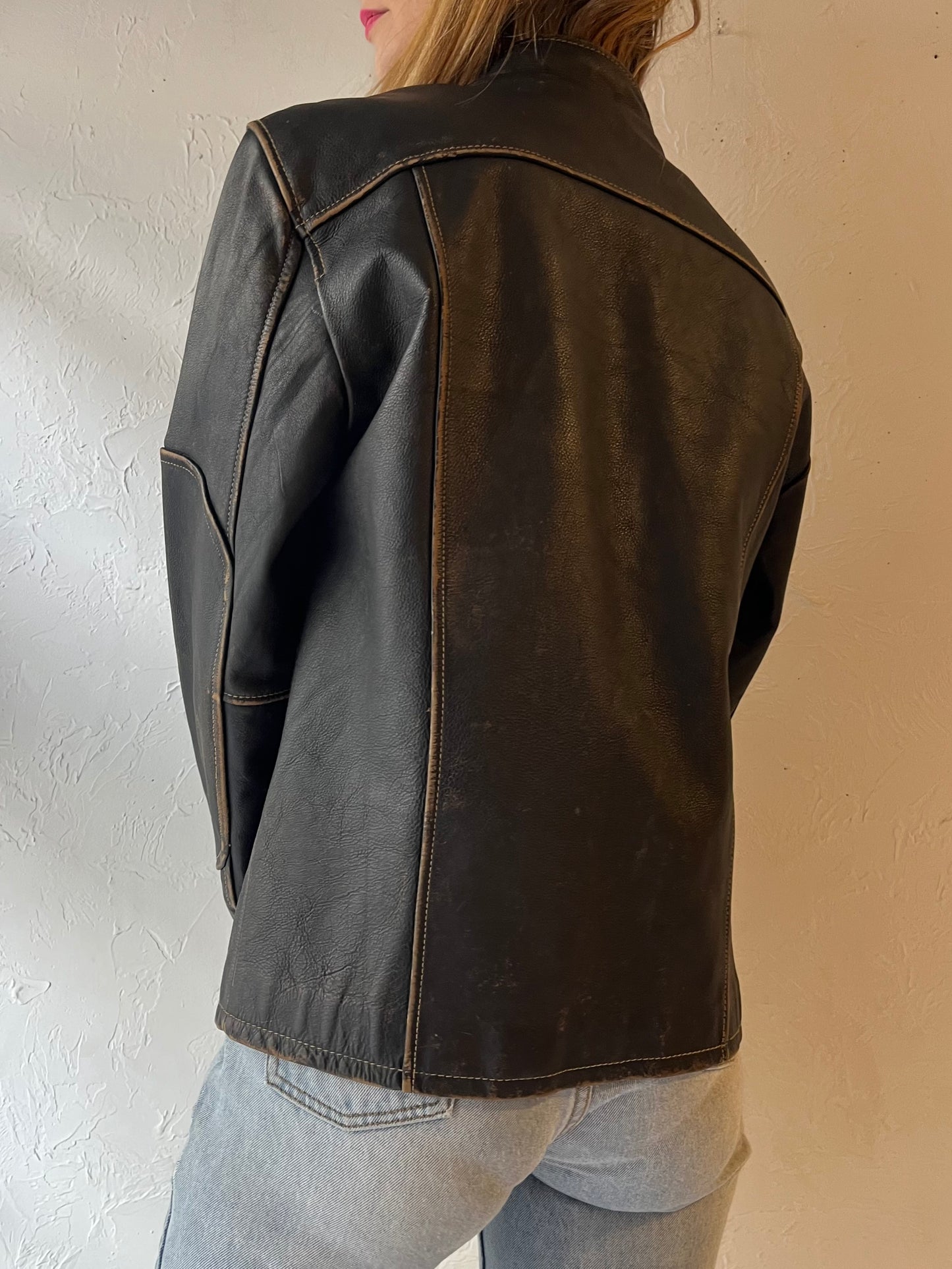 90s ‘Danier’ Leather Jacket / XXS