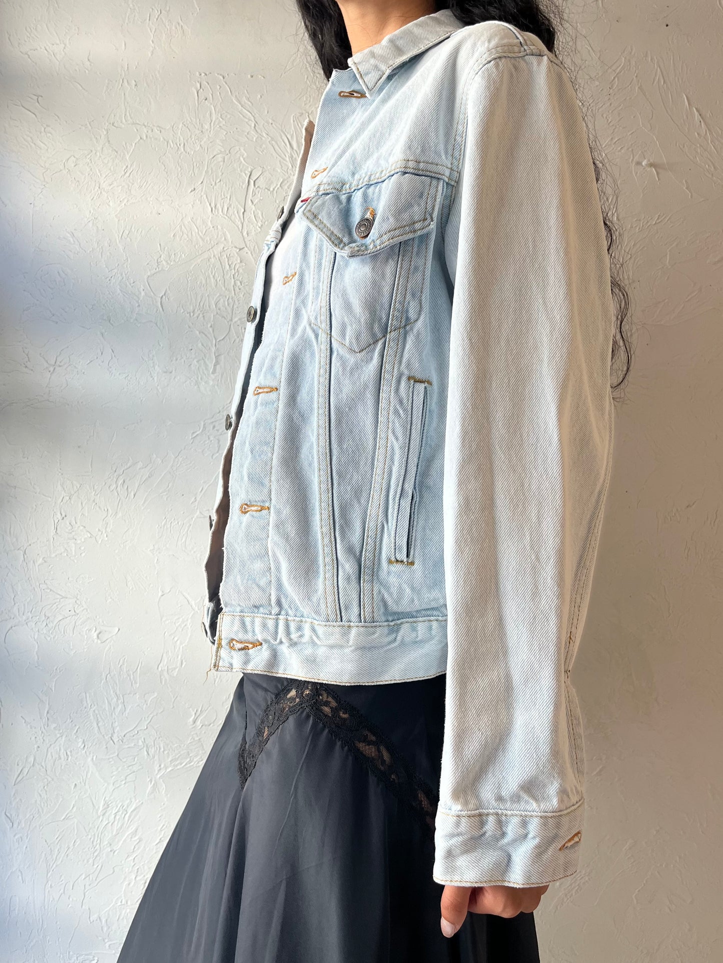 90s 'Levis' Light Wash Denim Jacket / Made in USA / Small