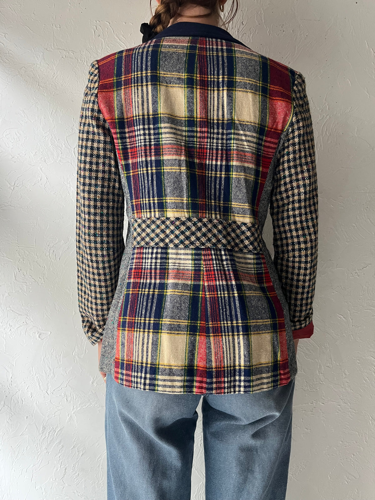 70s 'Young Timers' Knit Blazer Jacket / Small