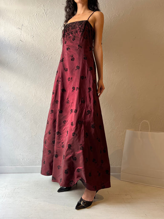 90s ‘Jessica’ Goth Prom Dress / Medium