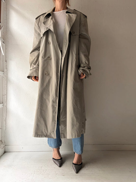 90s 'London Town' Beige Trench Coat / Large