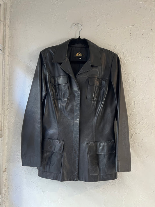 Leather jacket / L