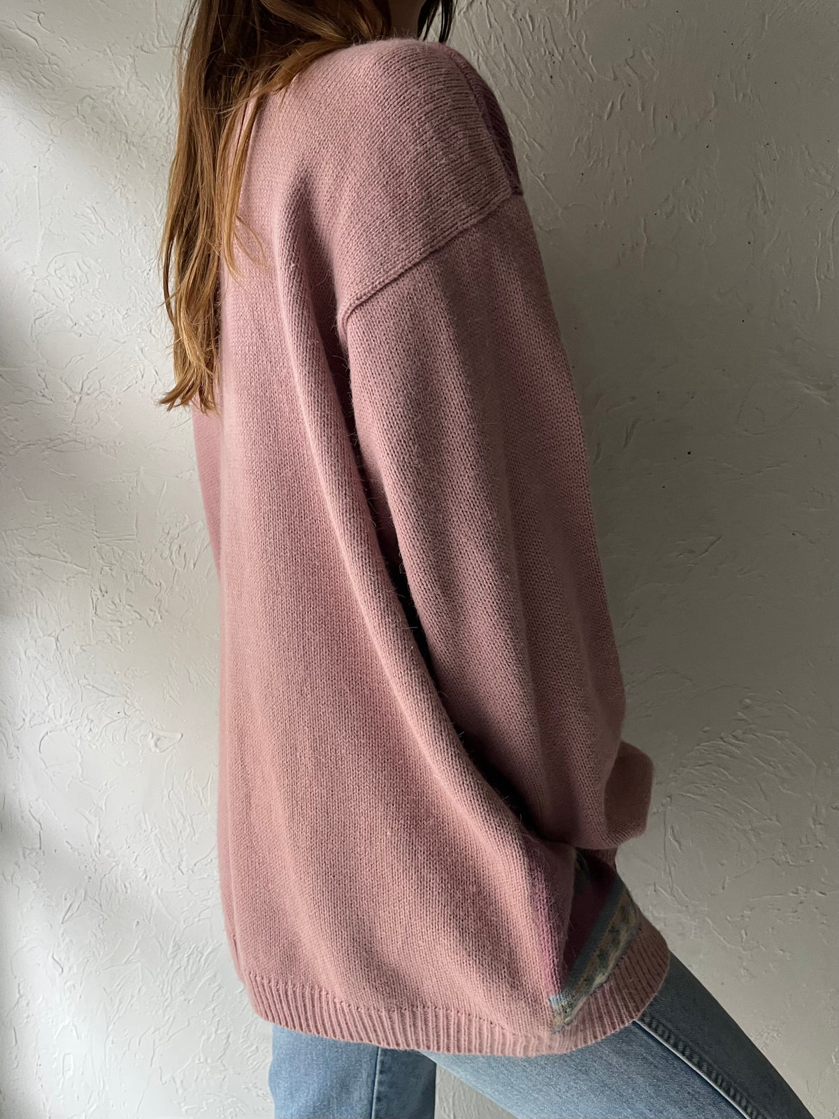 80s 'Alfred Dunner' Purple Bow Sweater / XL
