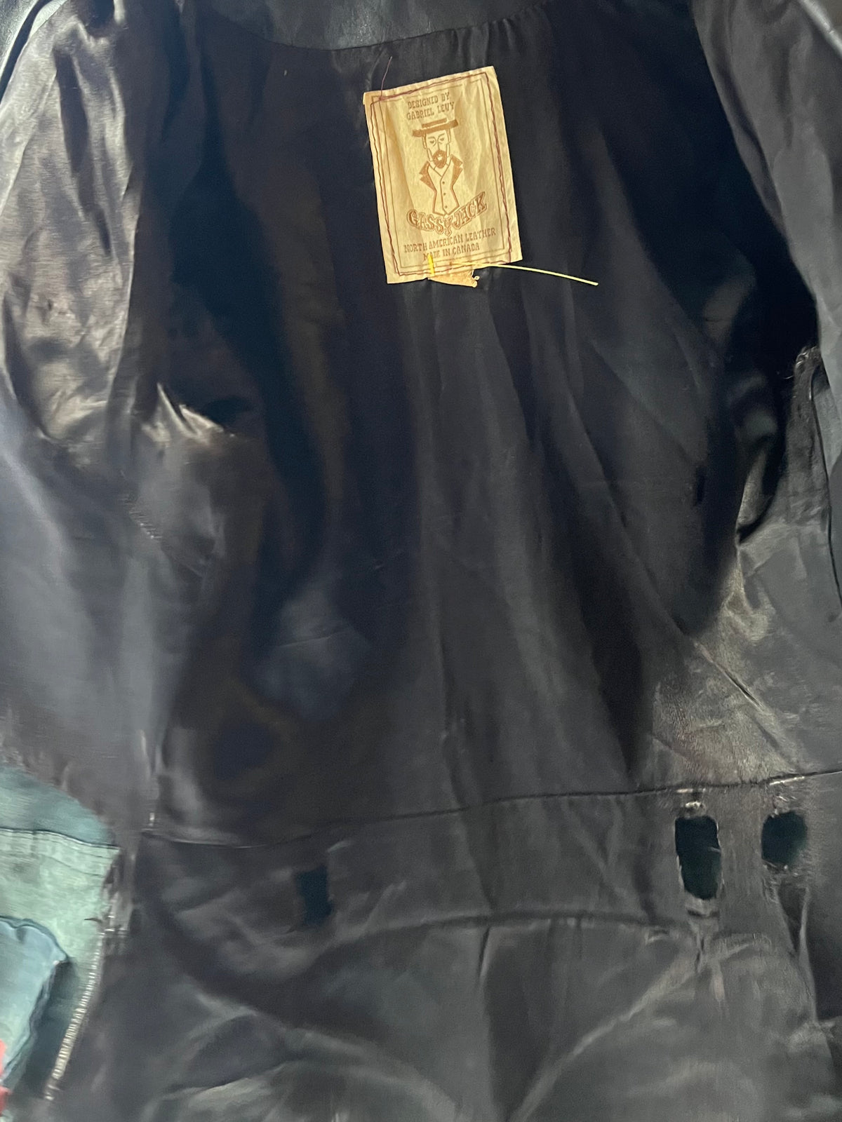70s 'Gassy Jack' Black Leather Retro Western Jacket / Small