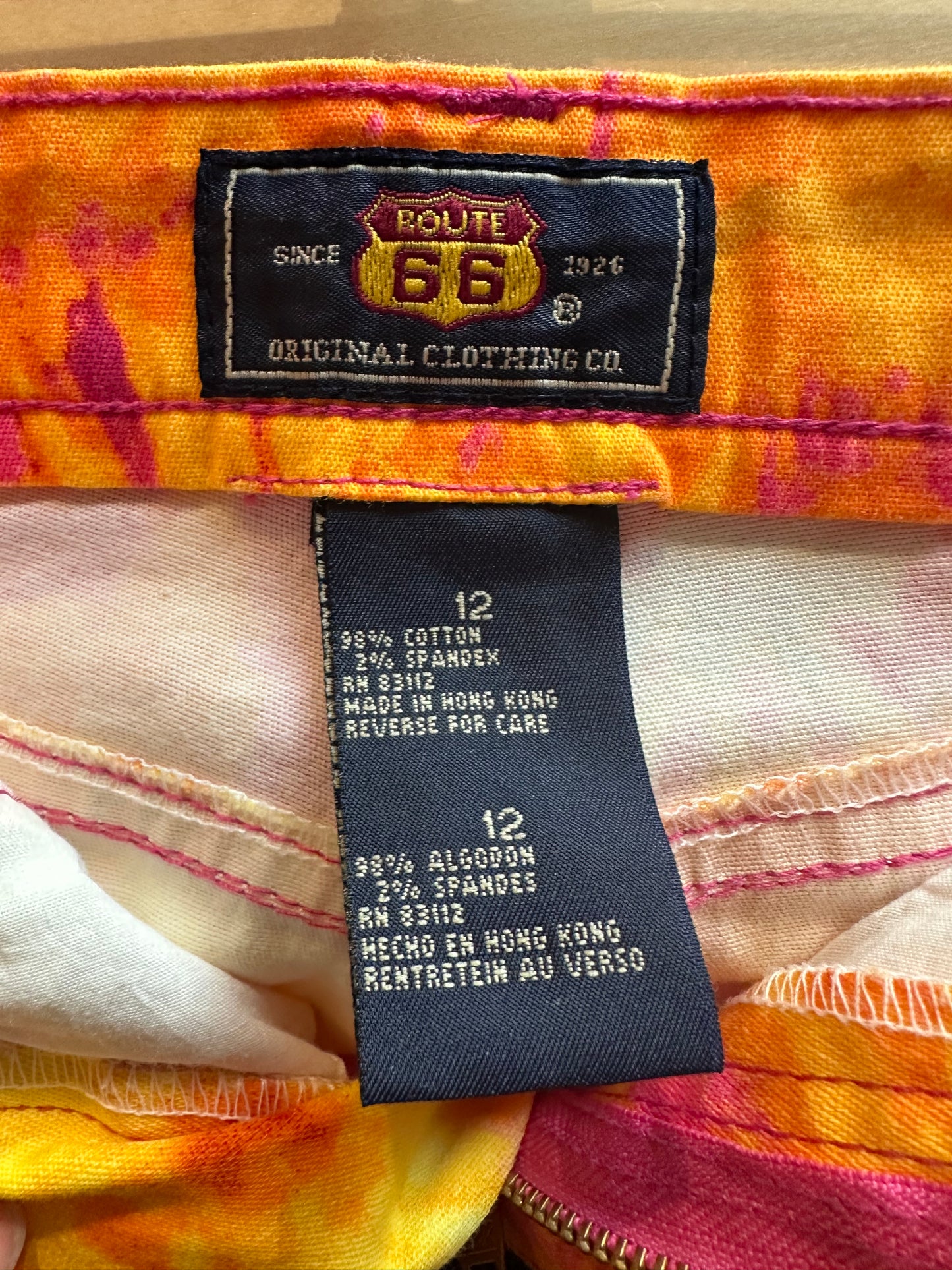90s 'Route 66' Tie Dye Pants / Small