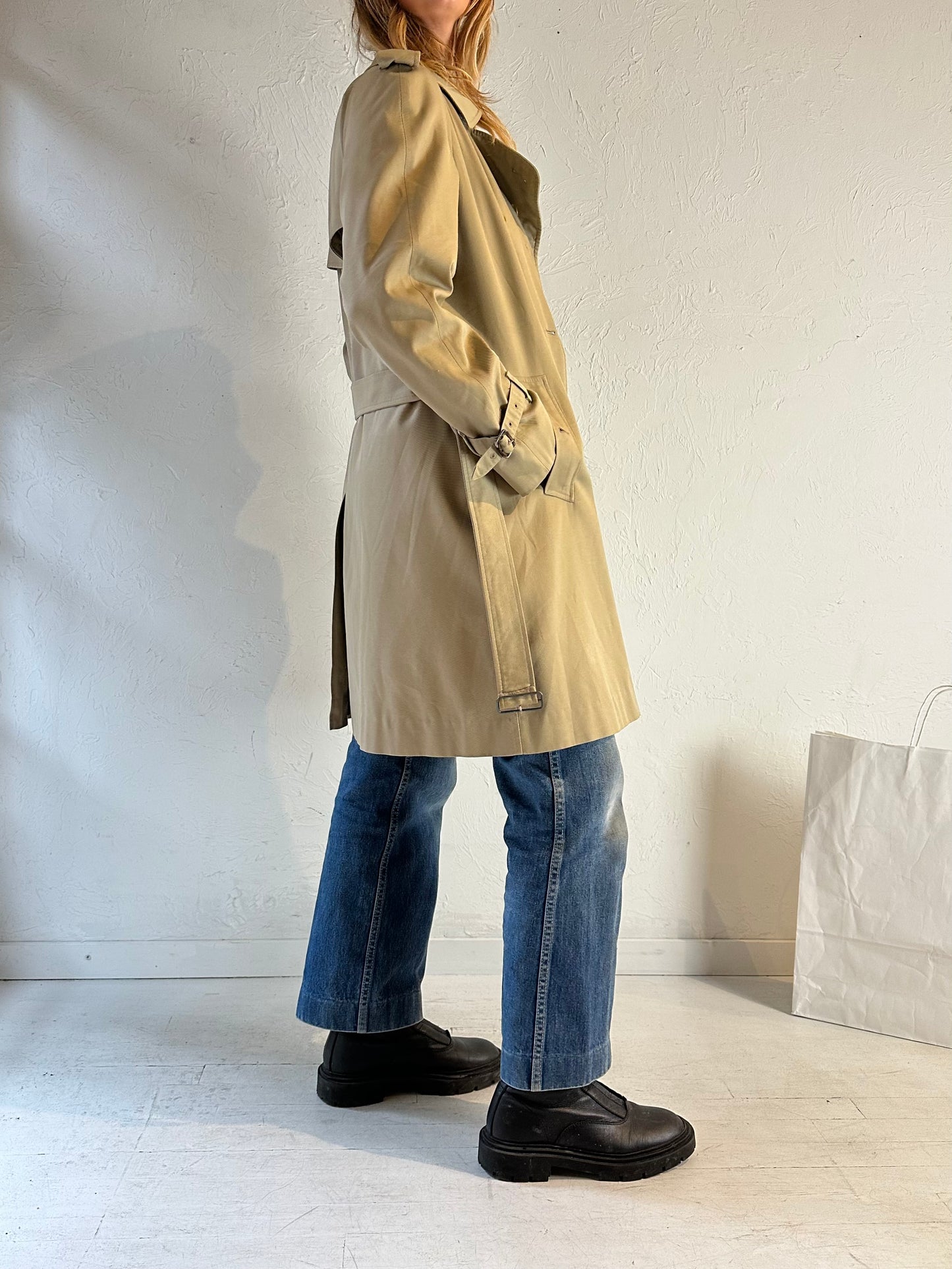 Vintage ‘Burberry’s’ Beige Half Trench Coat / Small