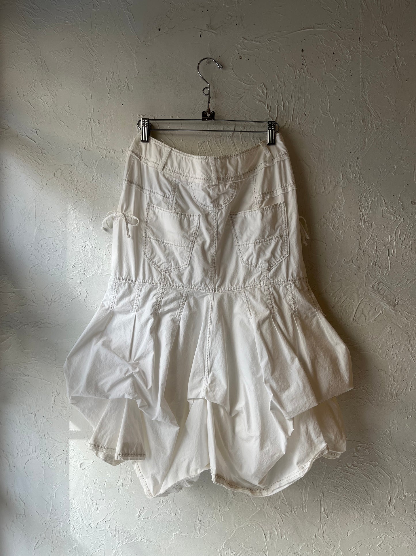 Y2k White Cargo Skirt / Medium