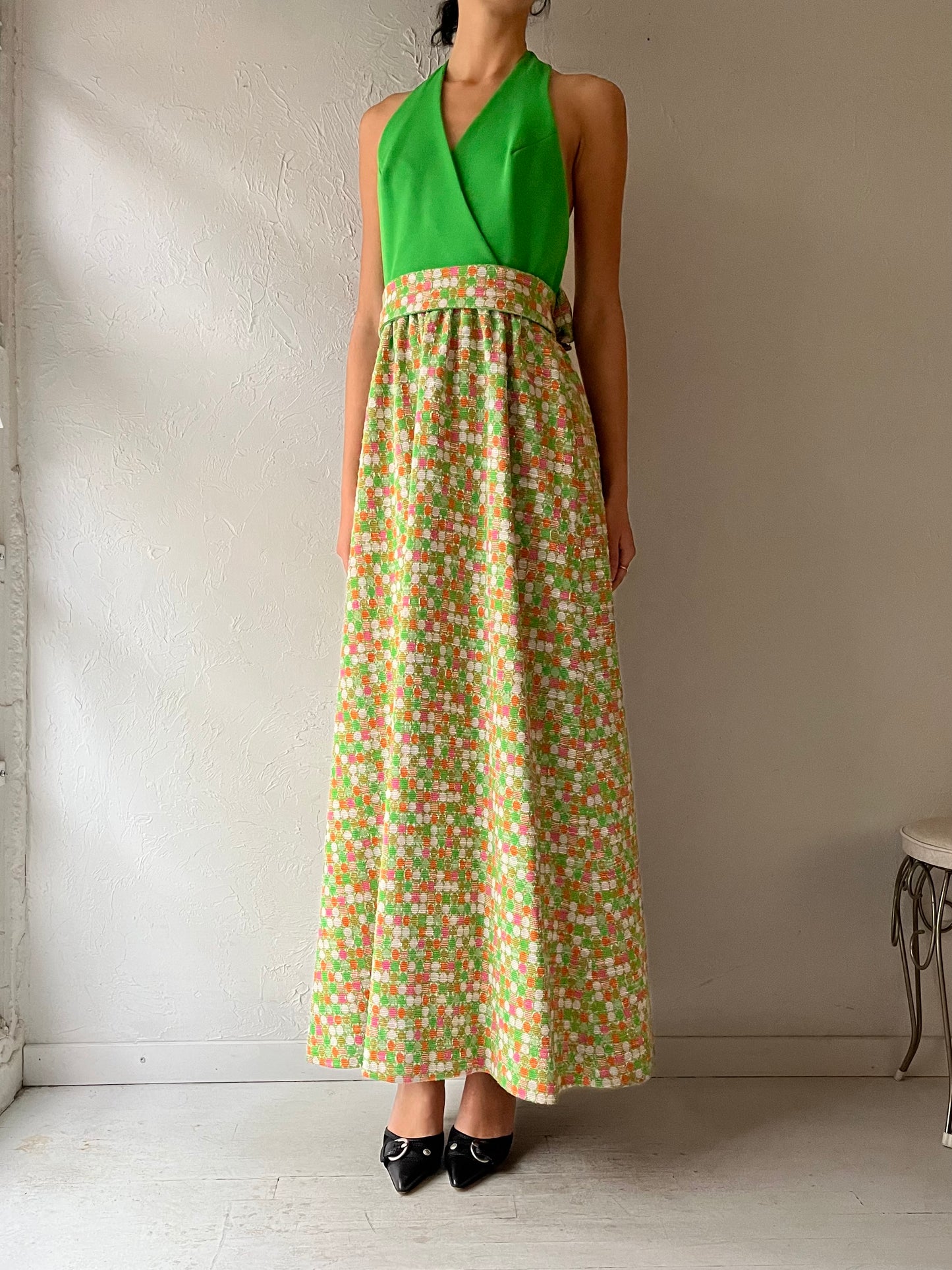 70s ‘Corinth Street’ Halter Dress / Small