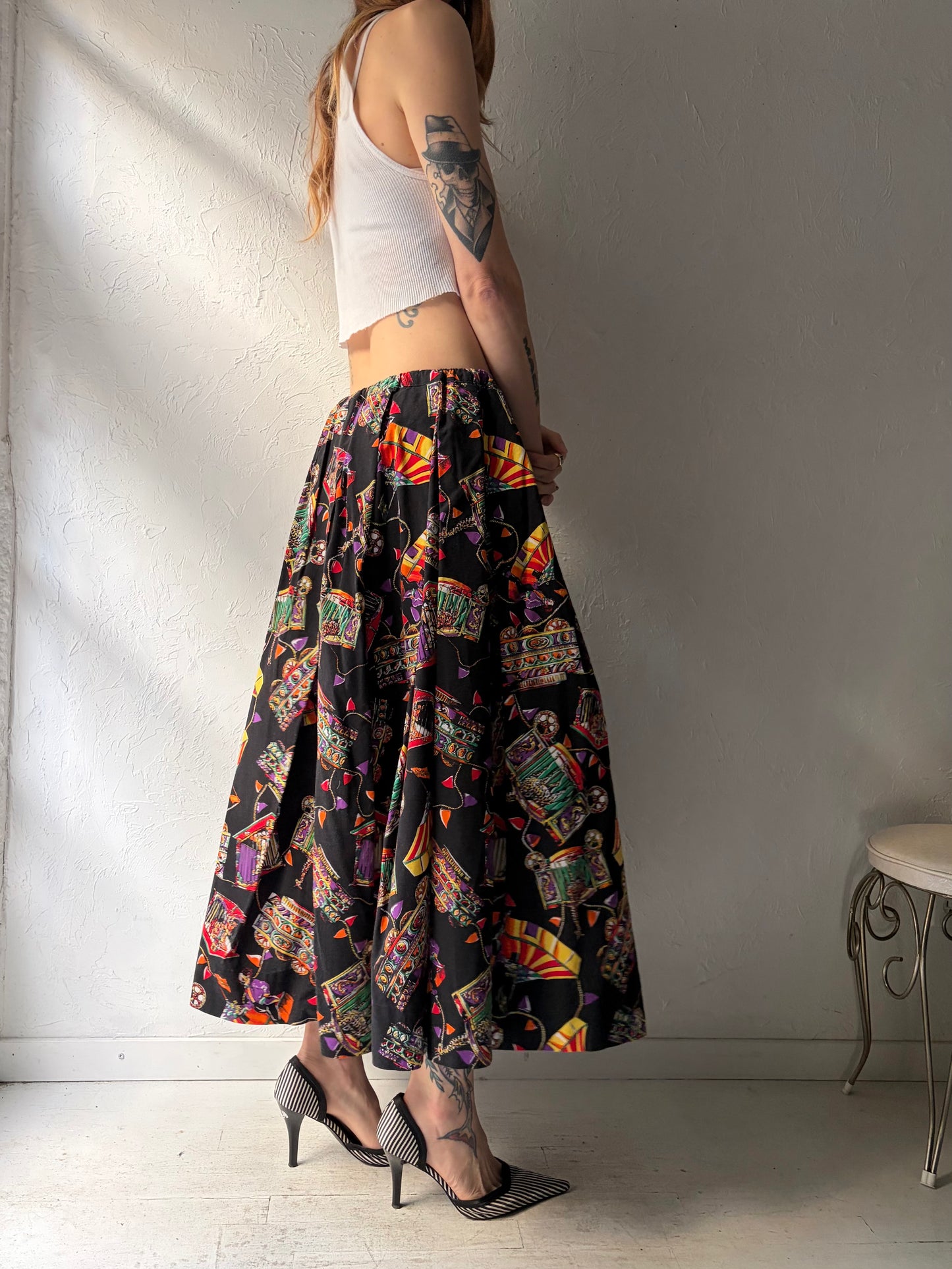 Vintage Handmade Circus Novelty Skirt / Medium