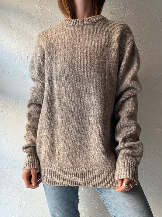 Y2k 'LL Bean' Oatmeal Wool Sweater / Large