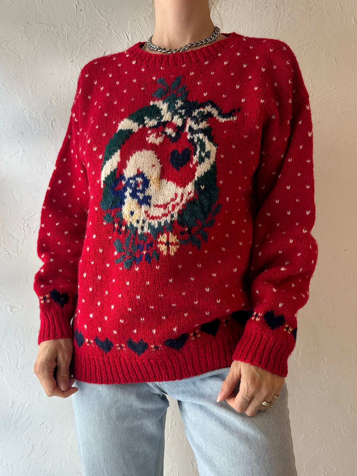 90s 'Eddie Bauer' Wool Duck Sweater / Medium