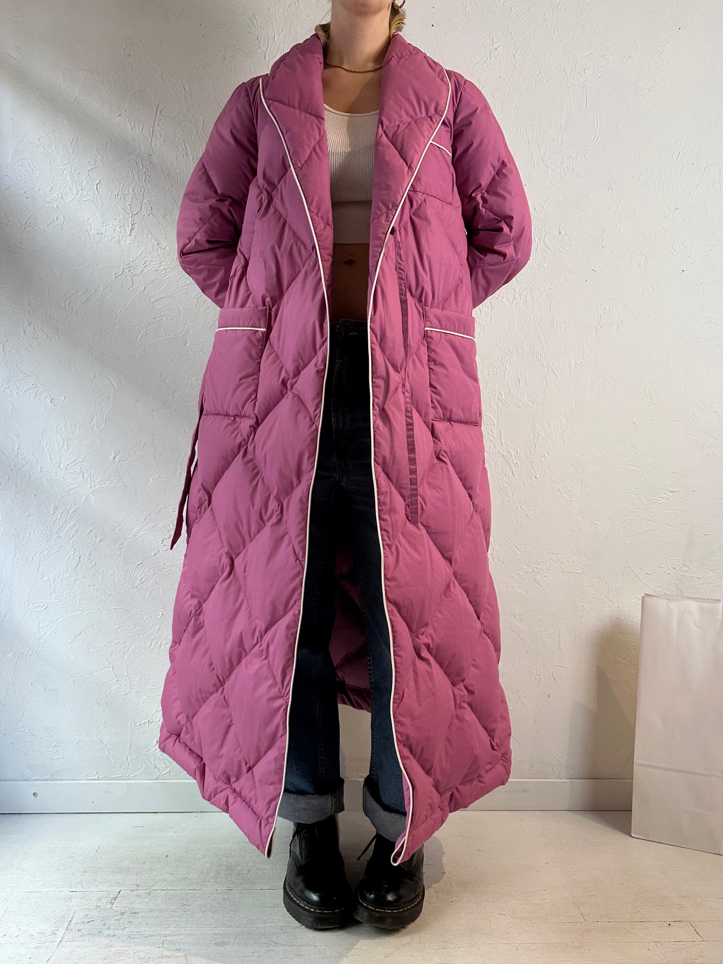 Vintage 'Eddie Bauer' Pink Puffer Coat / Small