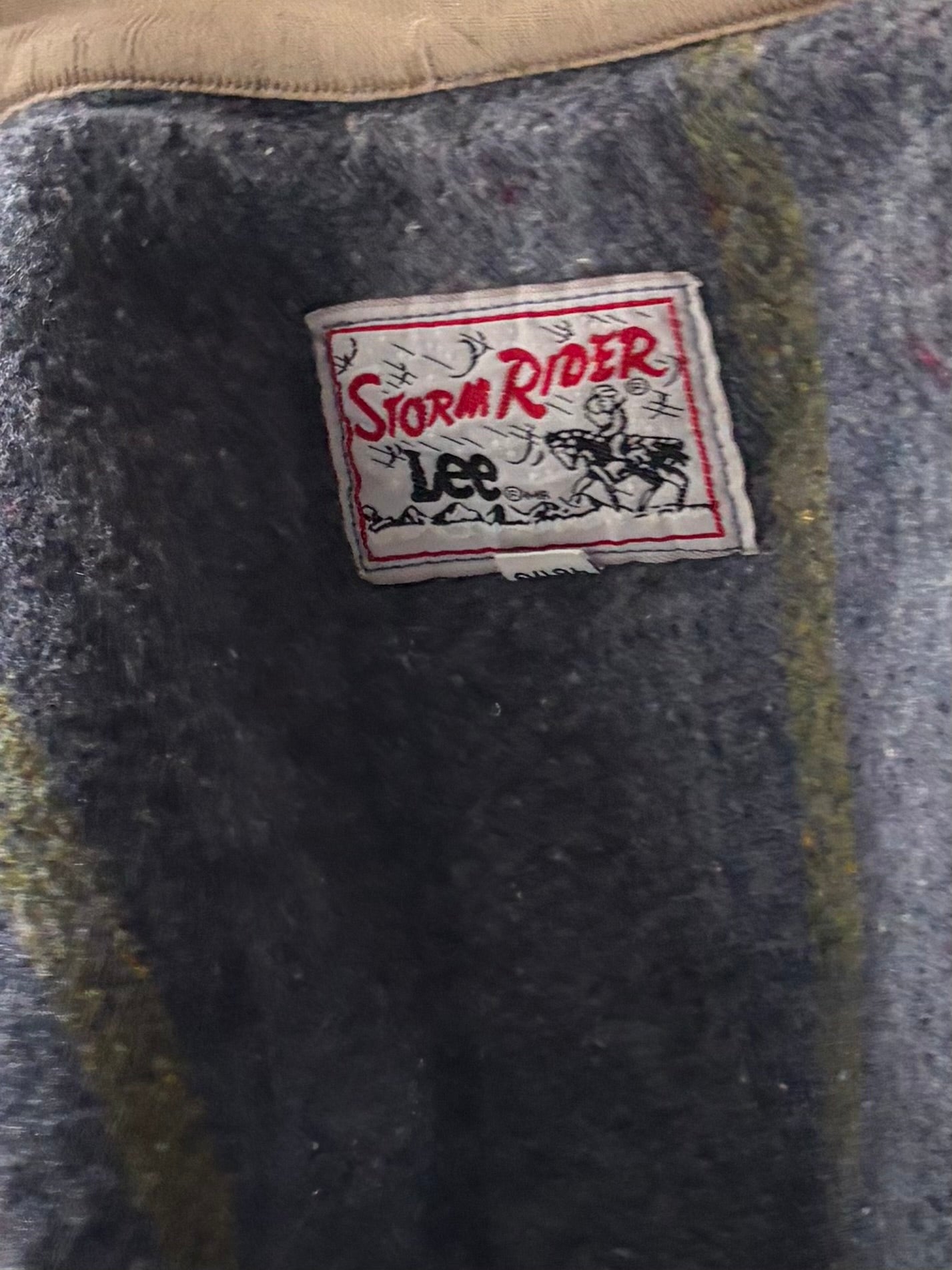 90s 'Lee Storm Rider' Light Denim Western Blanket Lined Cowboy Work Wear Jacket / Large