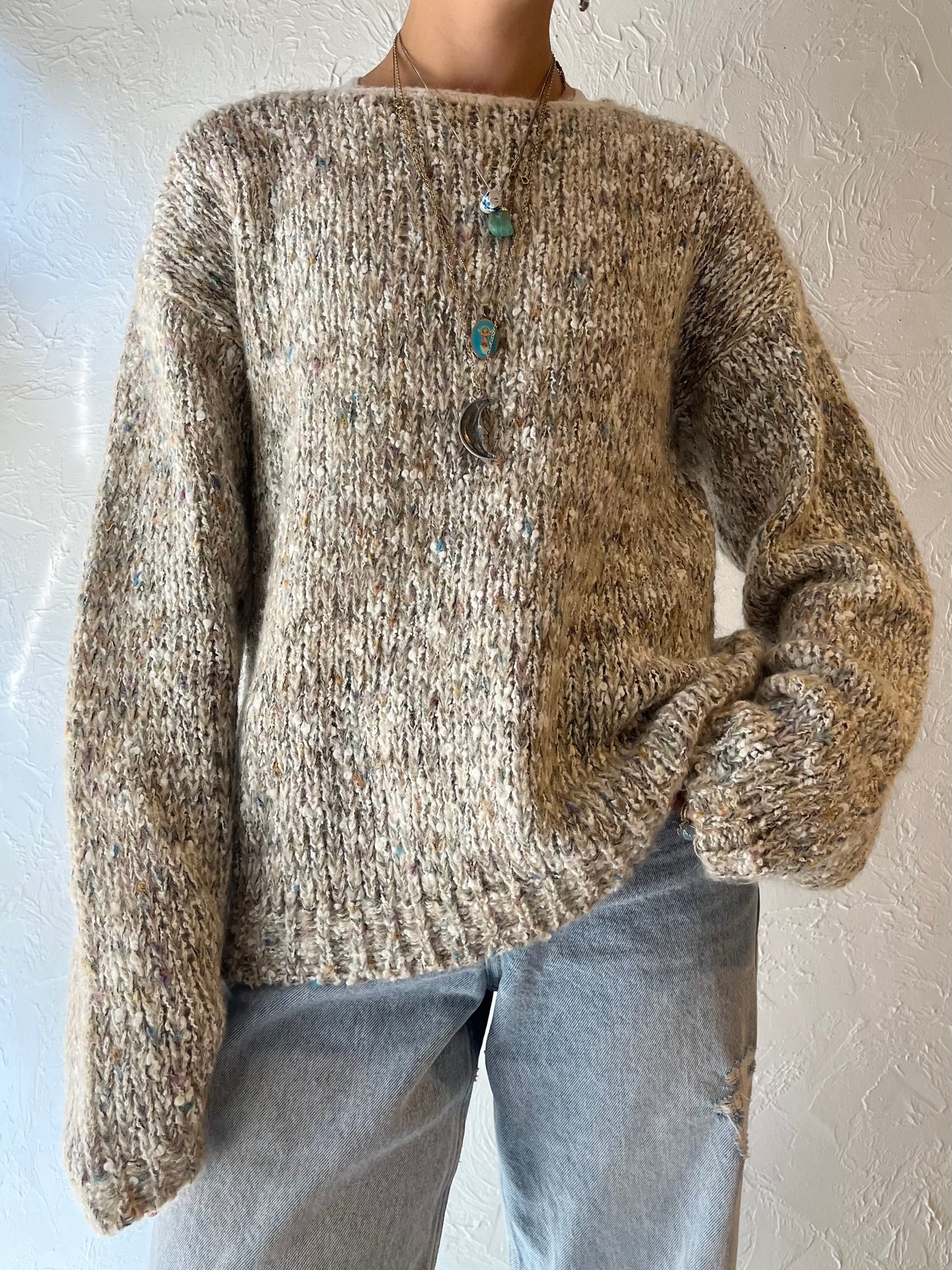 90s 'Eaton' Knit Sweater / Large