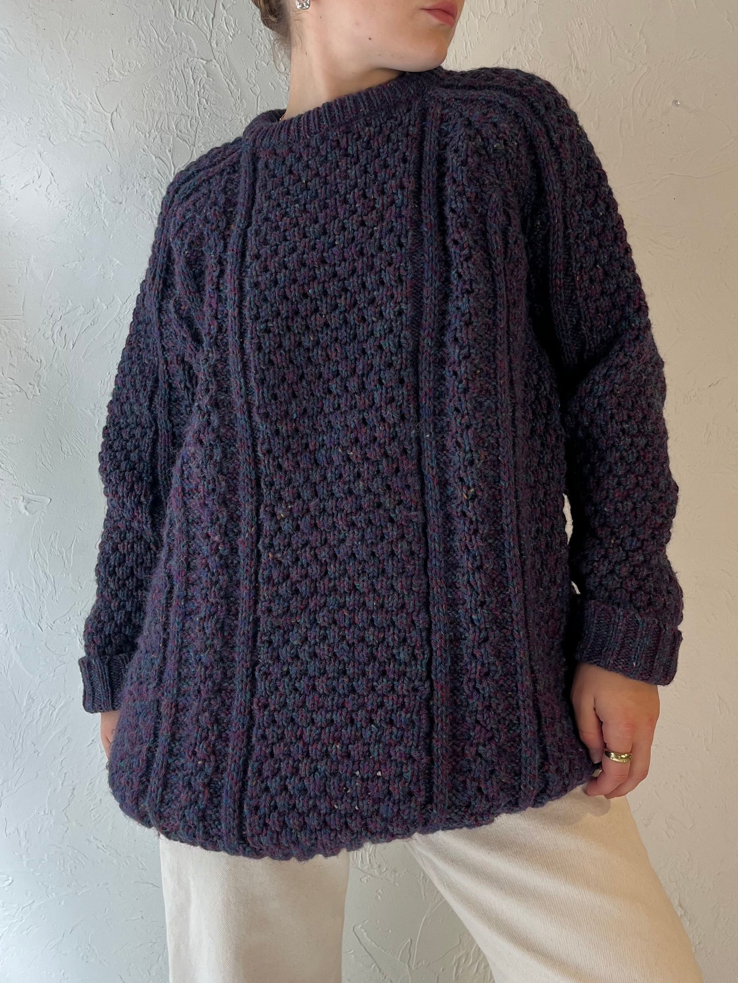 90s 'Bally Shannon' Chunky Knit Wool Sweater / Large